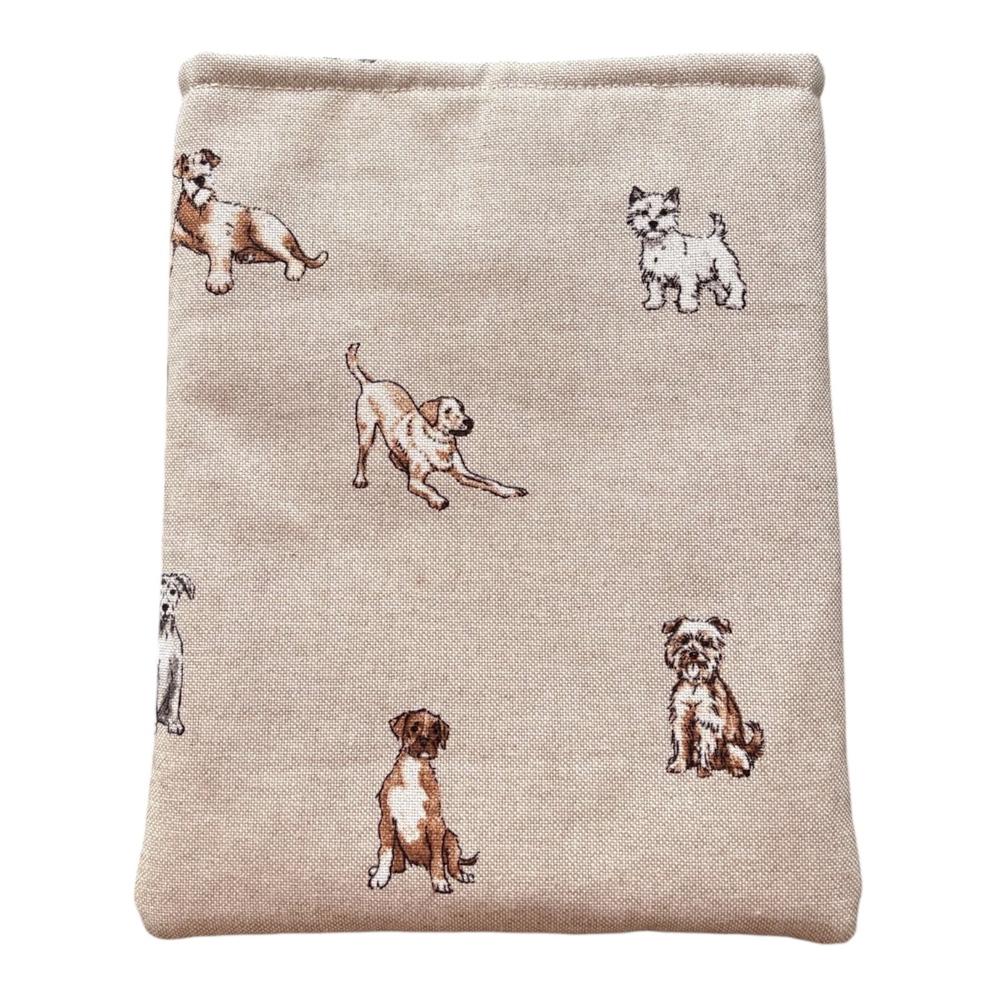 The back of the handmade Book Pouch which is the same fabric as used on the front of the Book Pouch.
