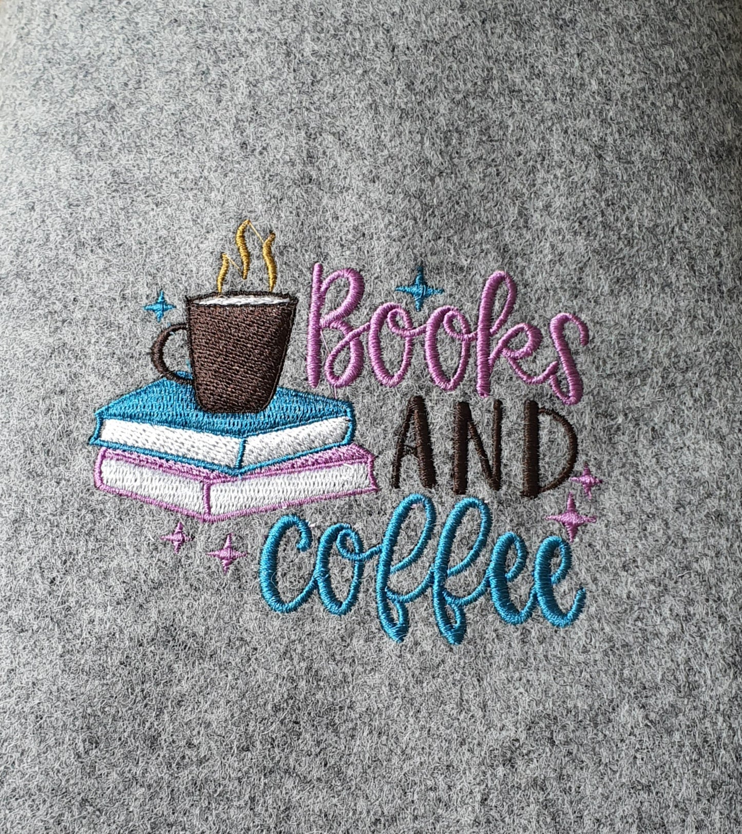 Handmade Embroidered Padded Book Cover - Book Lovers Gift - Book Pouch