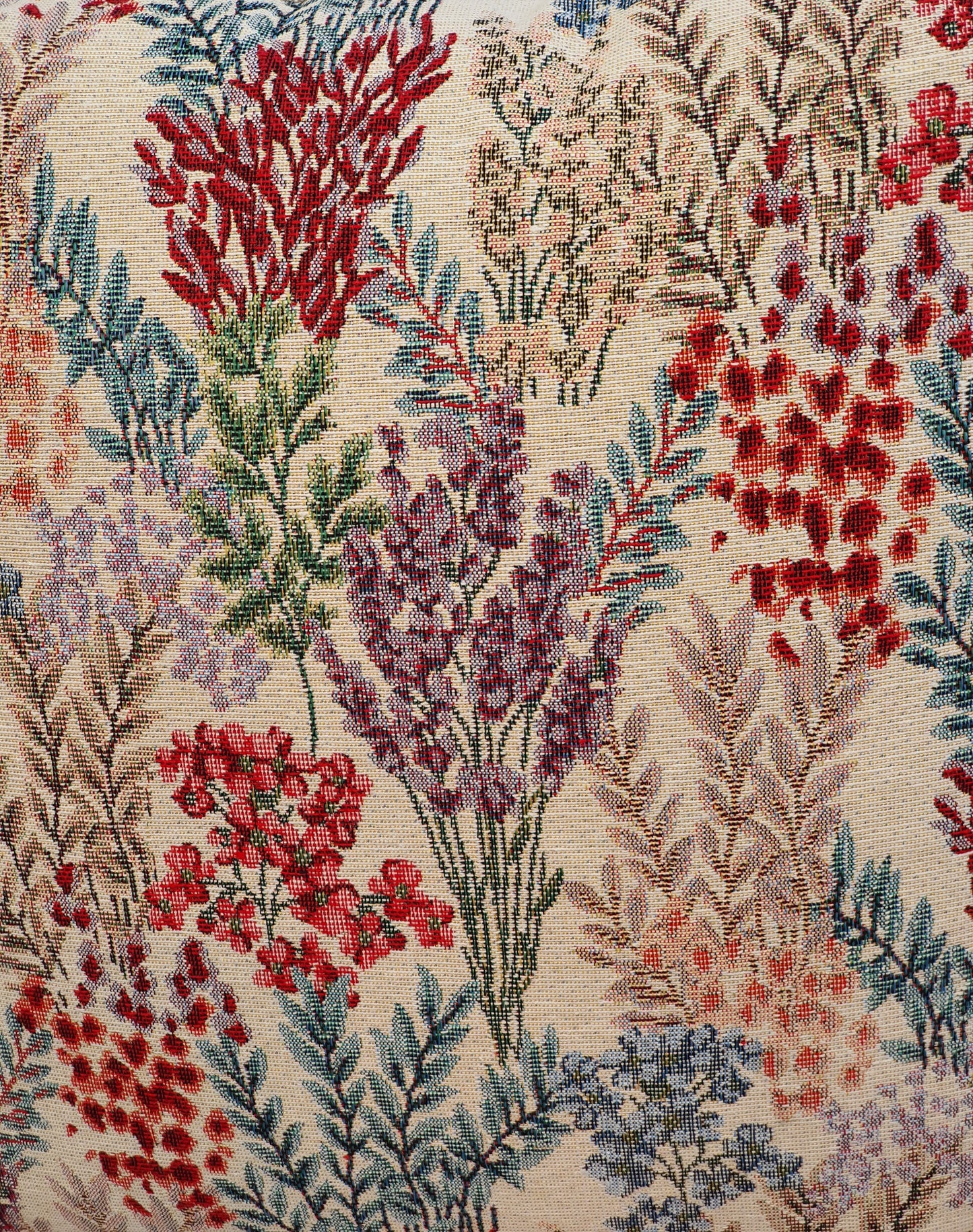 Handmade Giardini Floral Tapestry Fabric Cushion Cover - 17in x 17in (44cms x 44cms)
