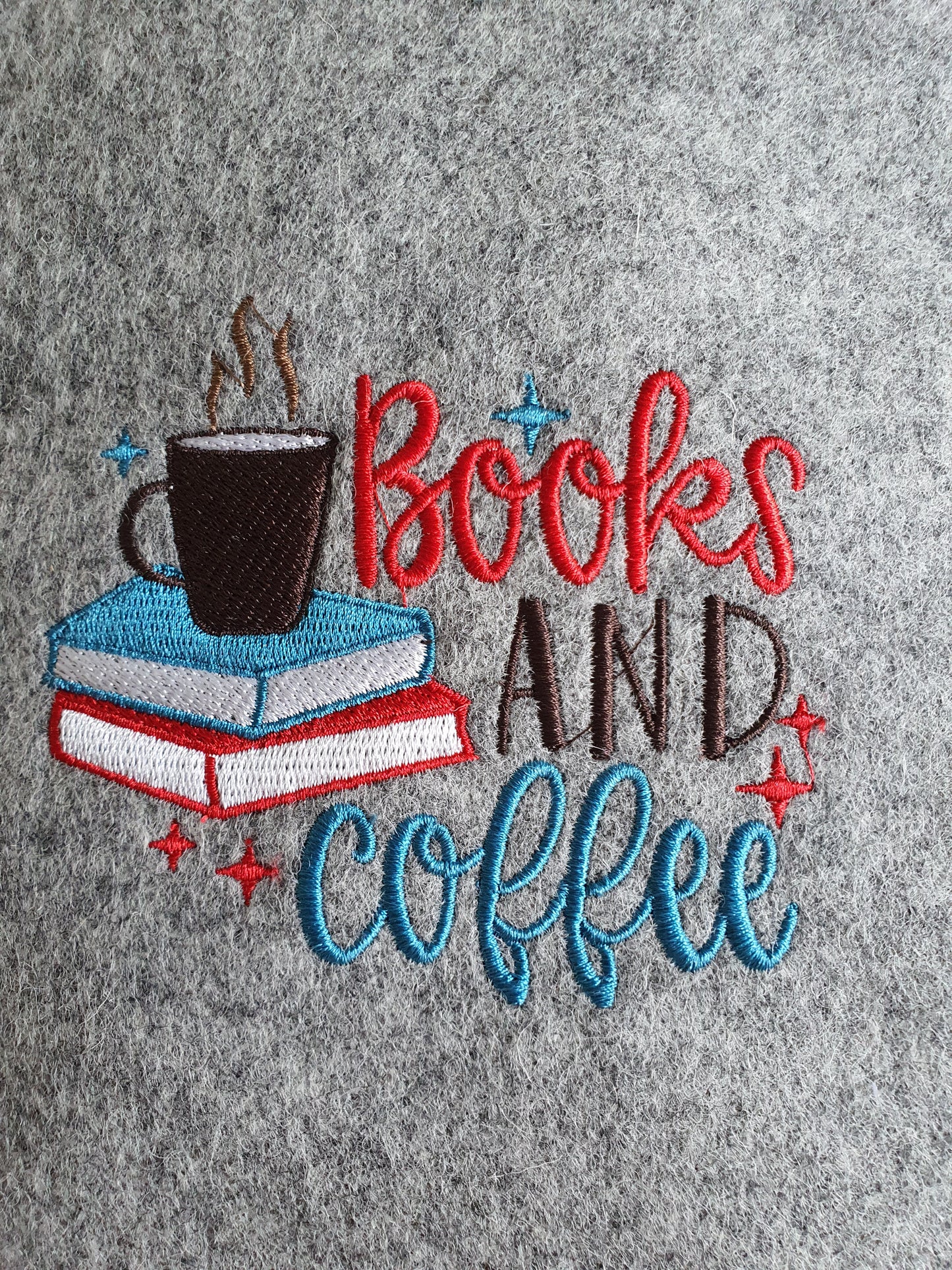 Handmade Embroidered Book Pouch, Book Lovers Gift, Book Sleeve, Book Bag, Book Protector