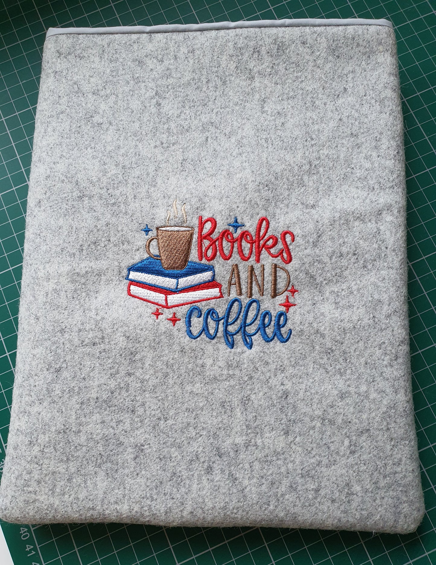 Handmade Embroidered Padded Book Pouch, Book Sleeve, Book Cover, Book Lovers Gift, Kindle Cover