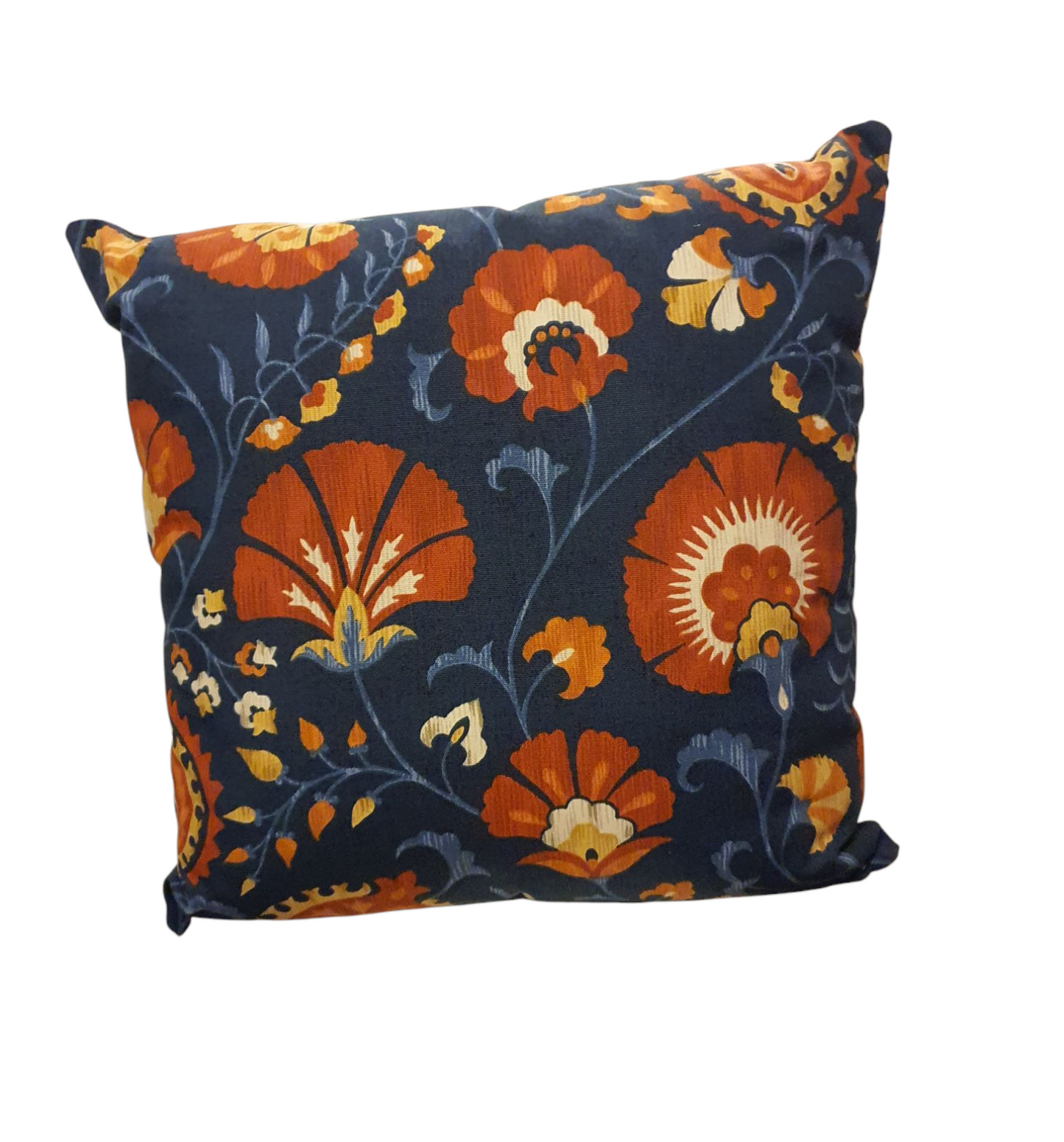 The cushion cover is approximately 44cms x 44cms (17 inches by 17 inches) and is suitable for an 18 inch (45cms) insert for plumpness.