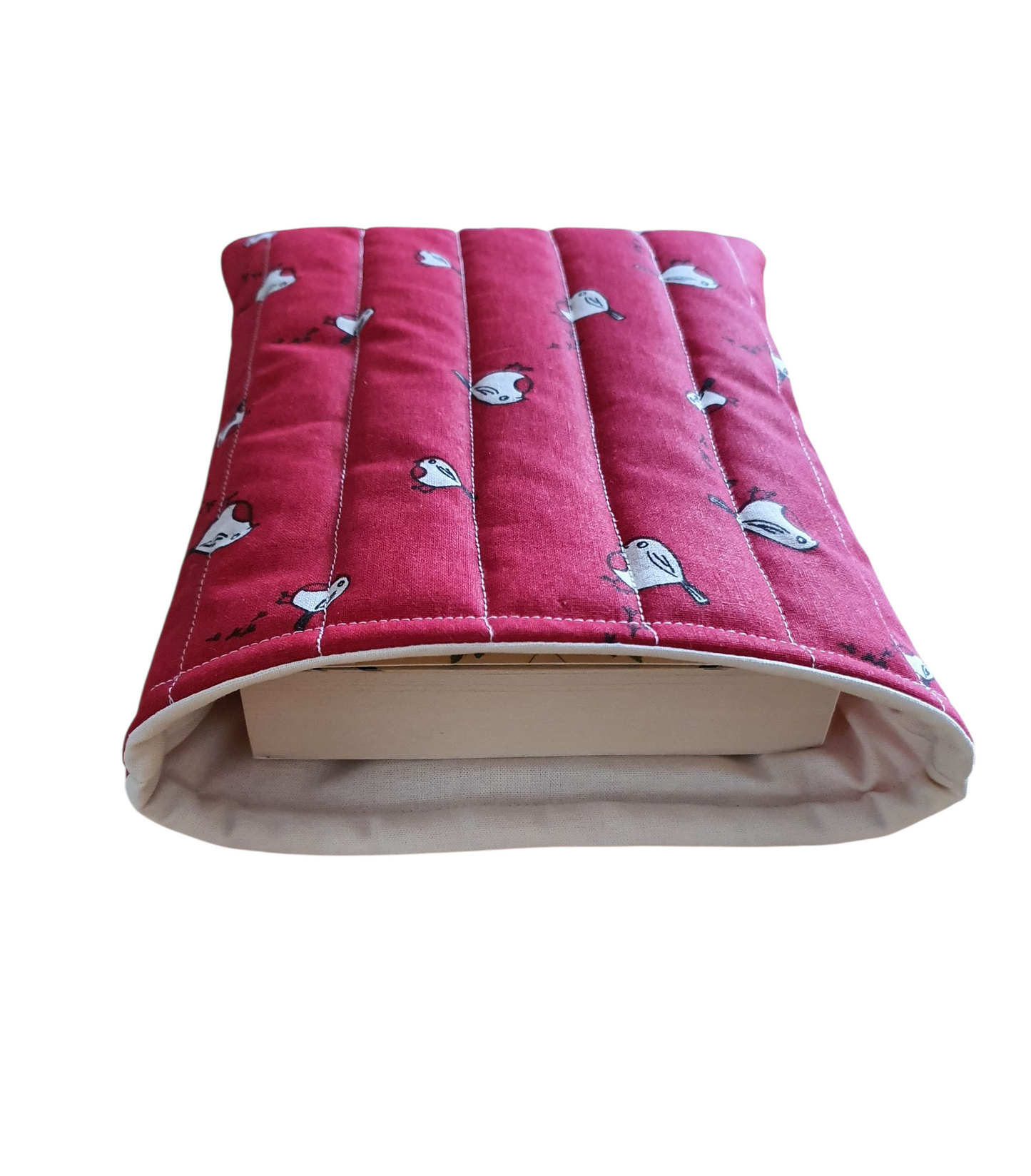 The padded Book Pouch is an ideal Book Lovers Gift to protect precious books from wear and tear. The book in the photo is not included and is for illustrative purposes only.