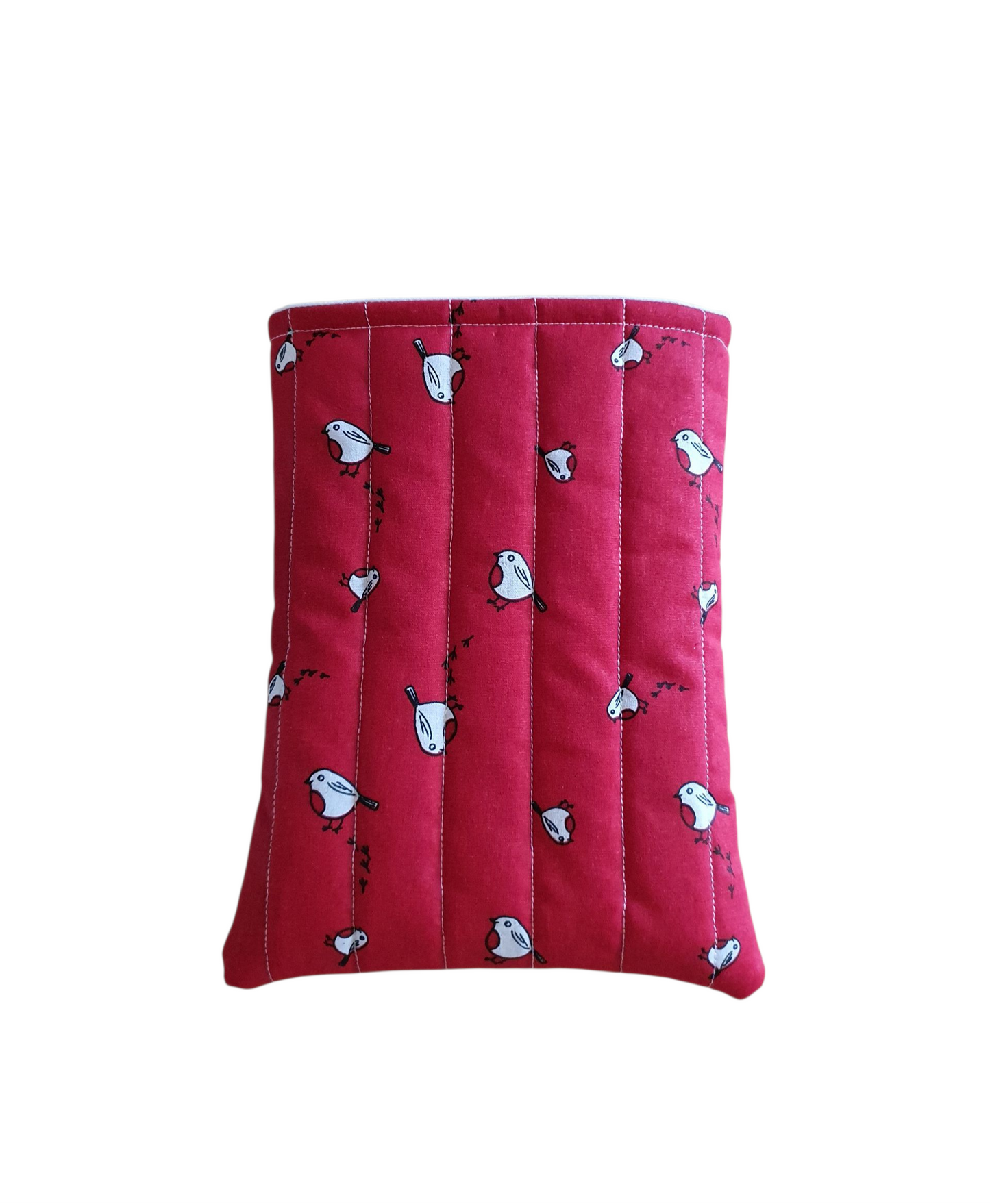 The handmade Book Cover is approximately 23cms x 18cms and may also offer protection for a Kindle or e-reader but check the measurement of your device to be sure the padded Book Pouch is suitable.