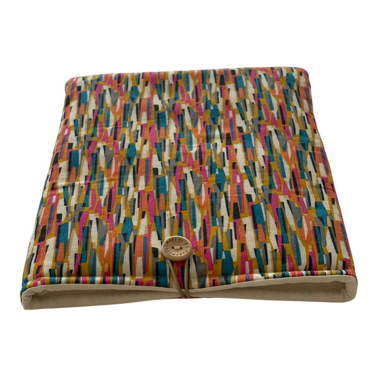 Handmade Padded Multicolour iPad Pouch, Book Pouch, Book Sleeve, Book Cover, Kindle Sleeve, Book Lovers Gift