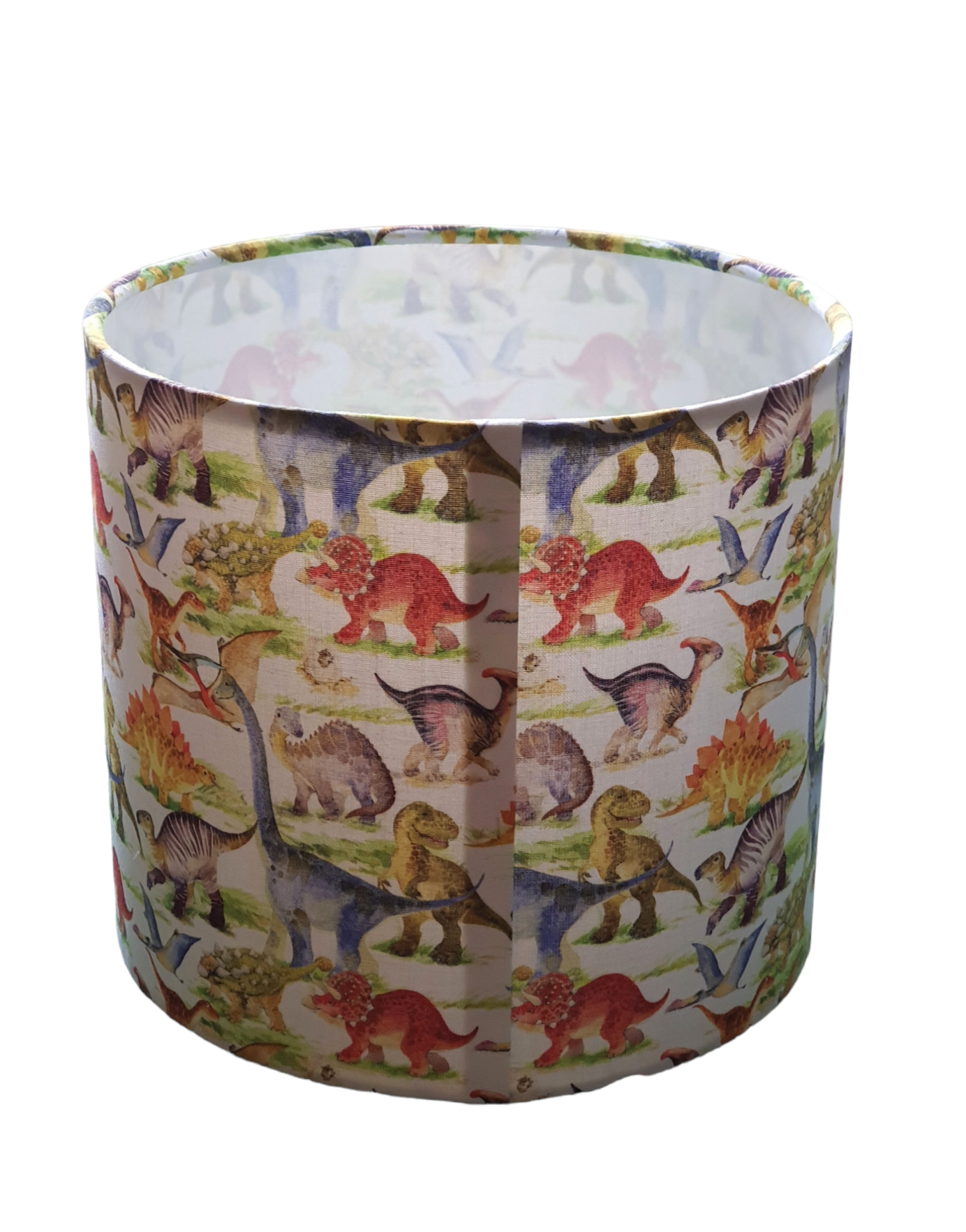 Handmade Lost World Dinosaur Fabric 20cm Lampshade - Multicolour Dinosaurs