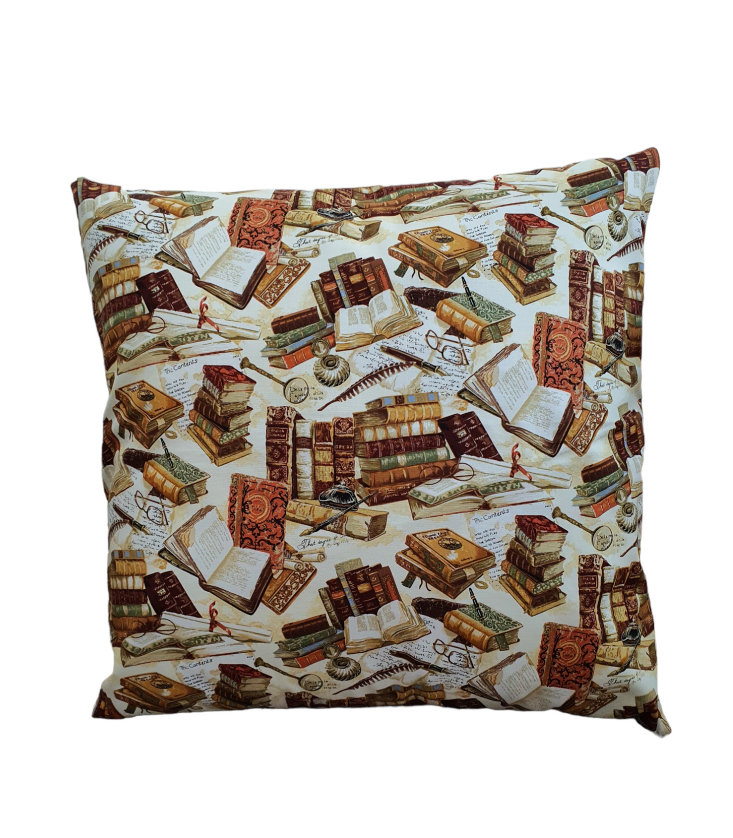 Book Lover Gift, Reading - Handmade Zipped Cushion Cover (18x18)