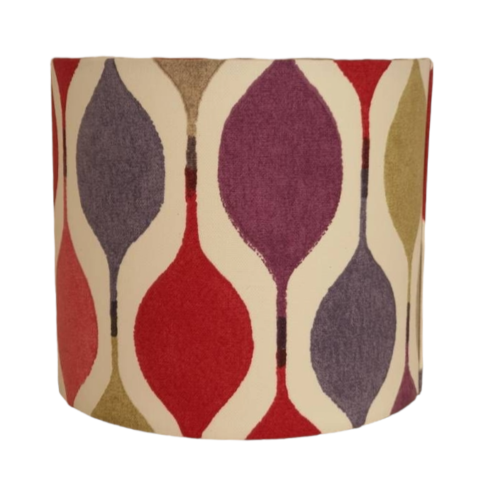 Verve Berry Fabric - Handmade 20cm Drum Lampshade