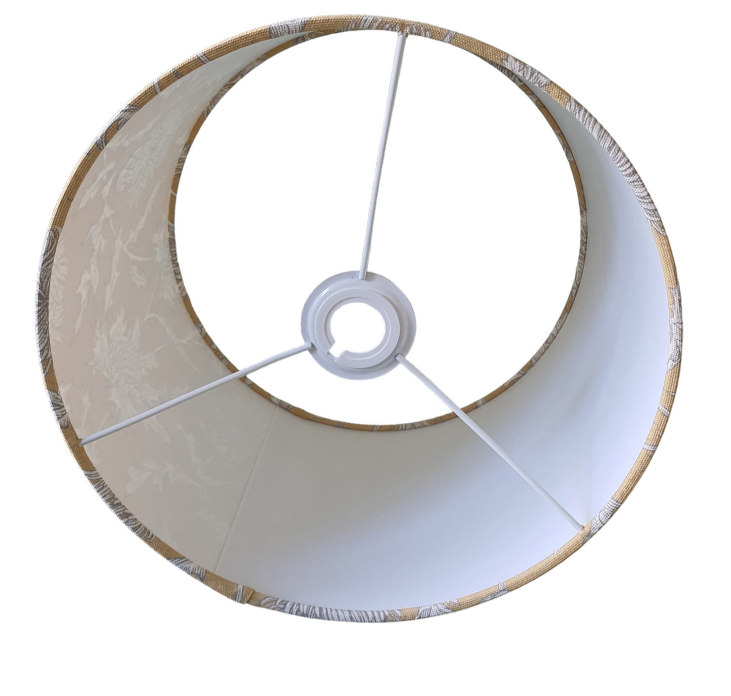 Botanist Carlina Ochre Fabric - Handmade 30cm Lampshade