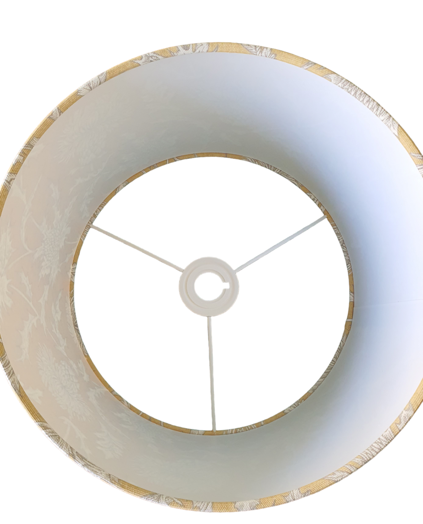 Botanist Carlina Ochre Fabric - Handmade 30cm Lampshade