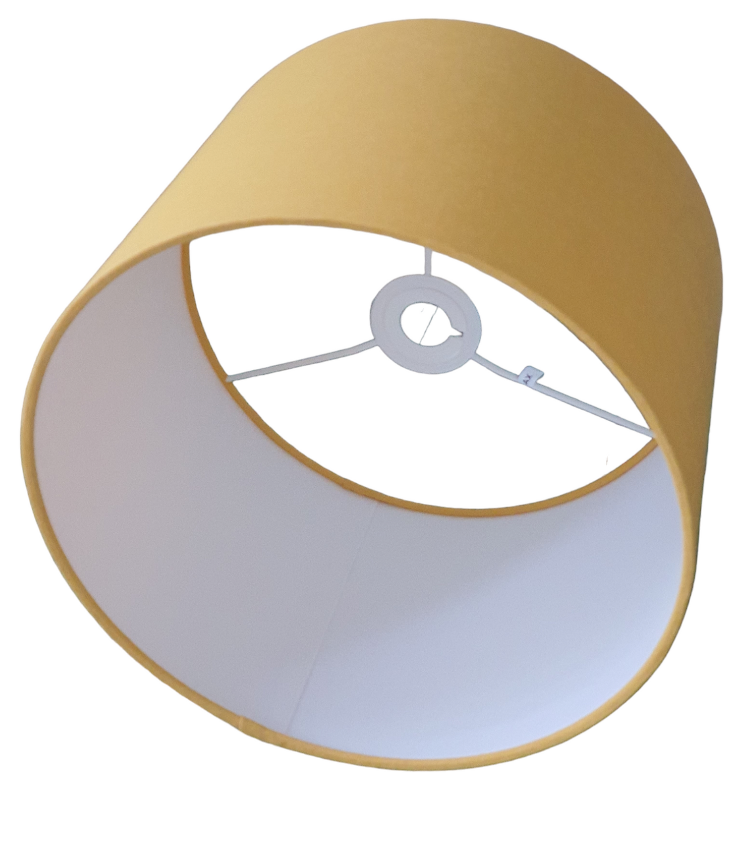 Handmade 30cm Drum Shade - Lamp/Ceiling Shade - Ochre Yellow