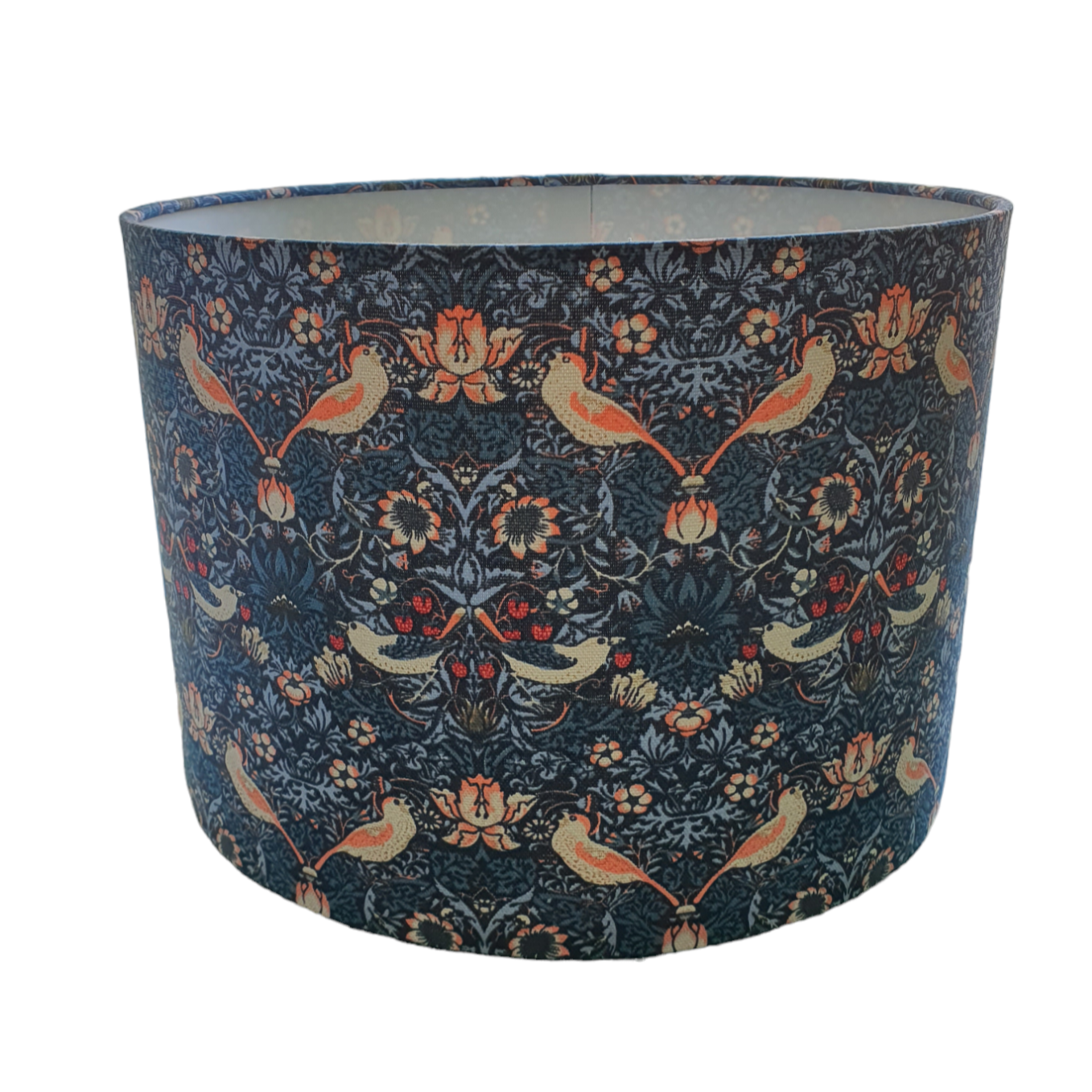 Strawberry Thief - Handmade 30cm Drum Lampshade