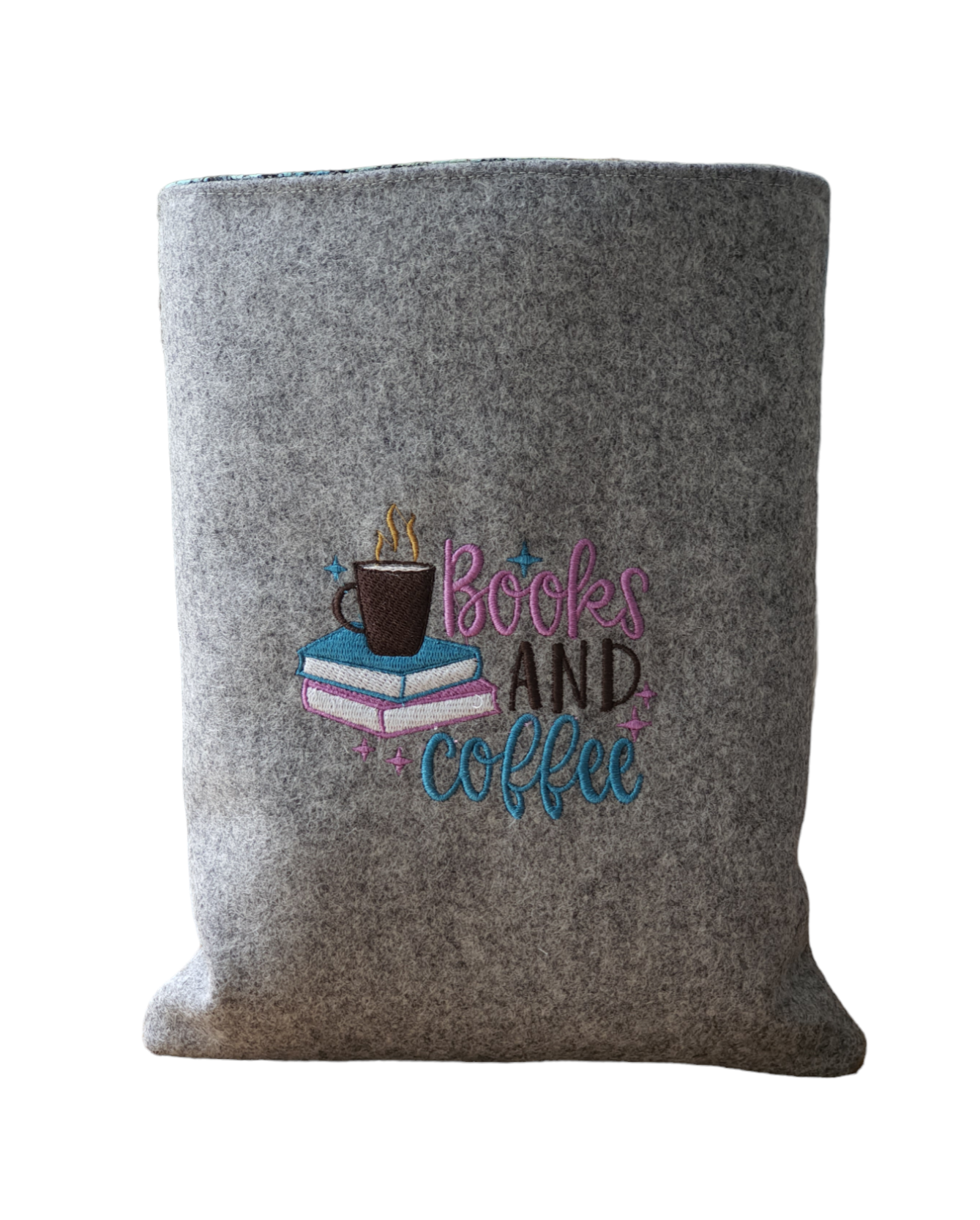 Handmade Embroidered Padded Book Cover - Book Lovers Gift - Book Pouch