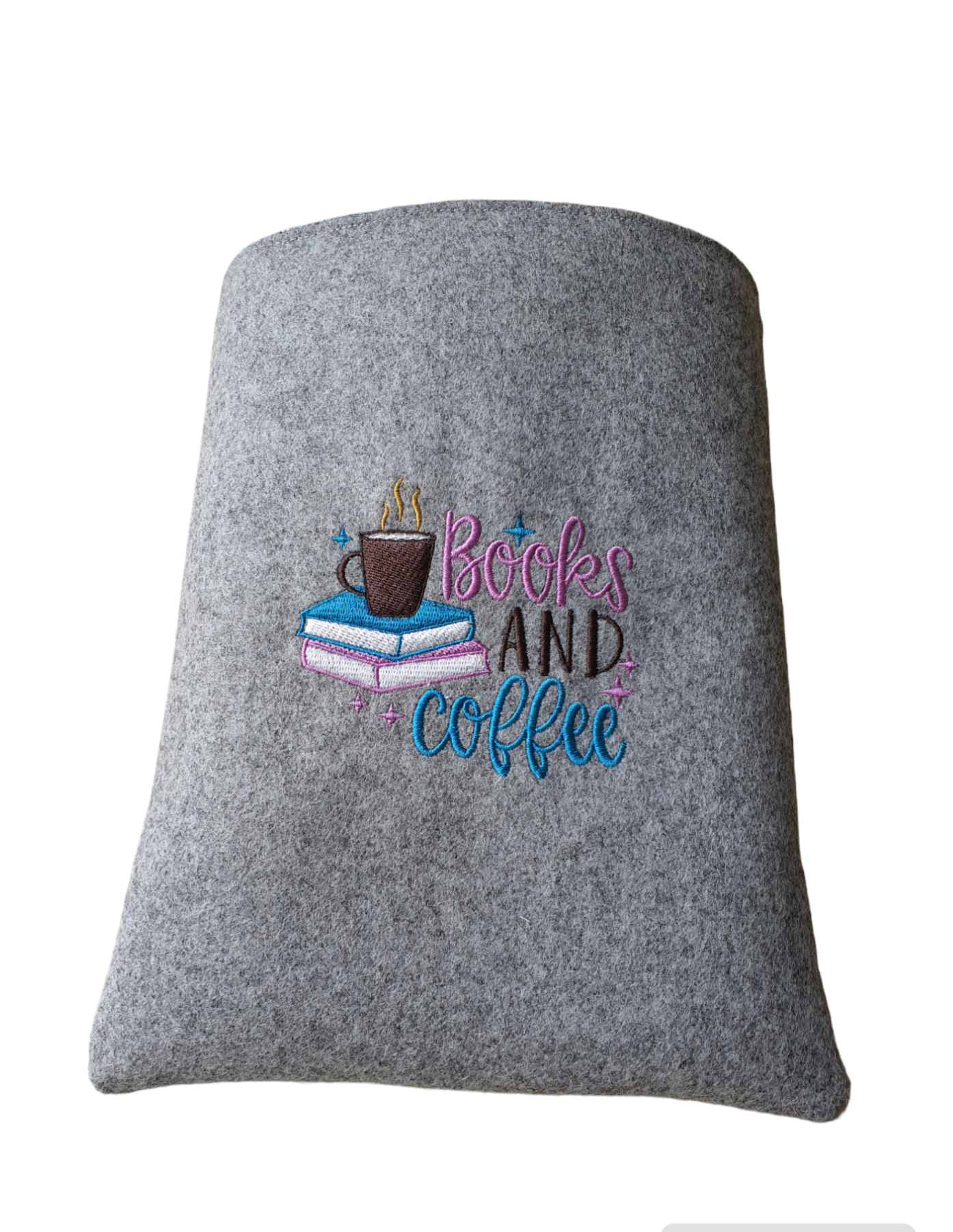 Handmade Embroidered Padded Book Cover - Book Lovers Gift - Book Pouch
