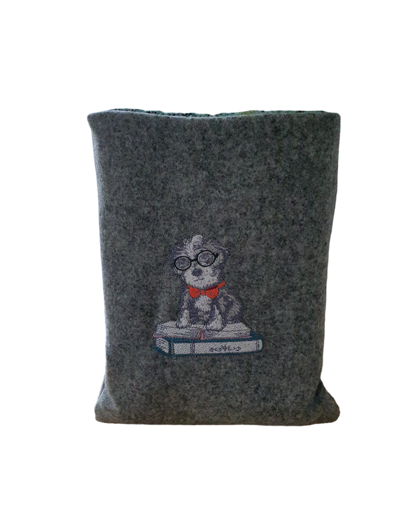 Handmade Embroidered Padded Book Pouch - Book Lovers Gift