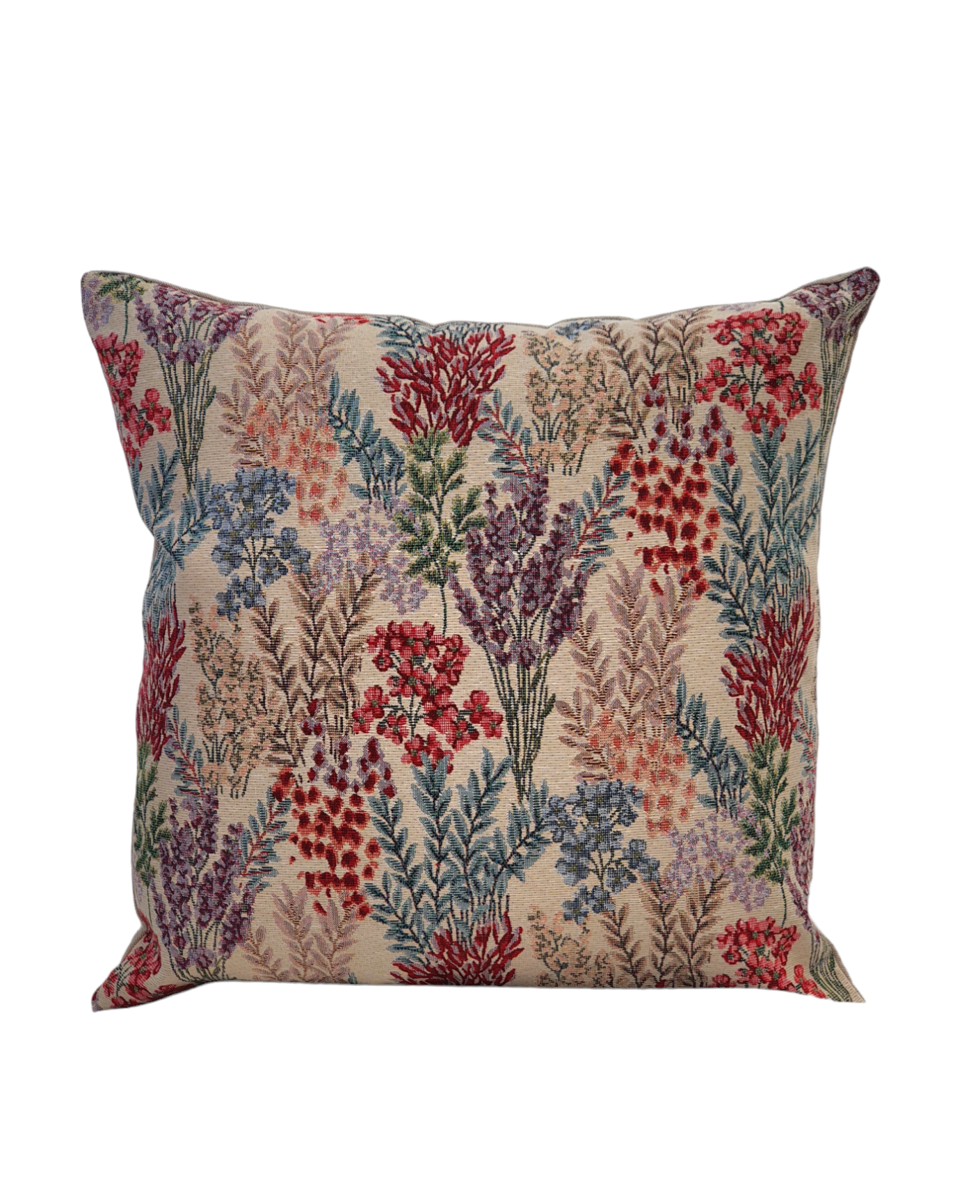 Handmade zipped cushion cover made with upholstery quality Giardini tapestry fabric being approximately 45cms square. Refresh your home decor with this lovely colourful floral pattern cushion cover.