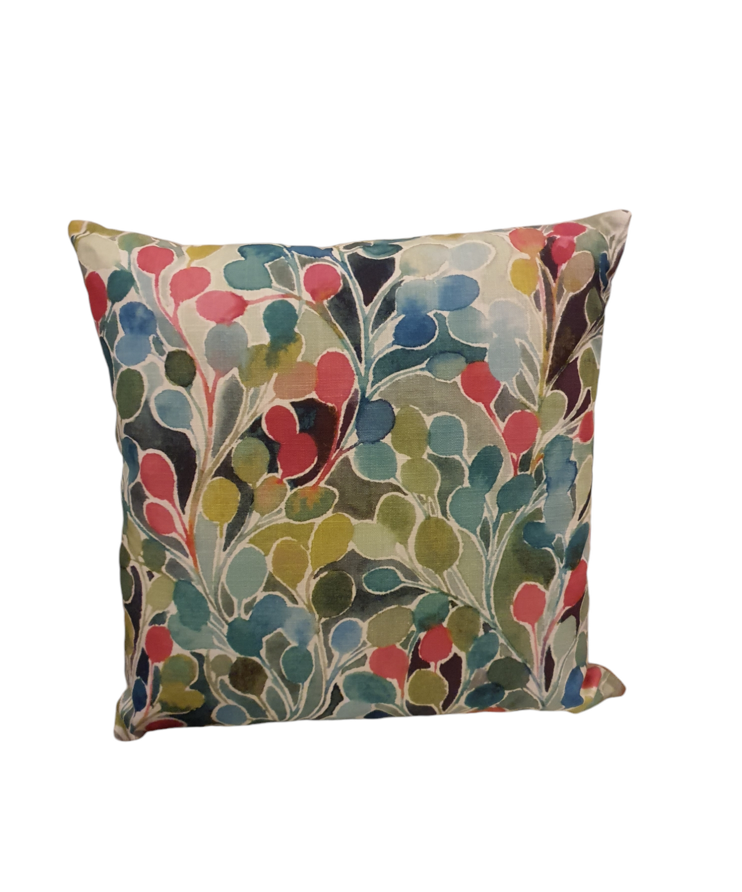 Handmade Mardi Gras Multicolour Fabric Zipped Cushion Cover