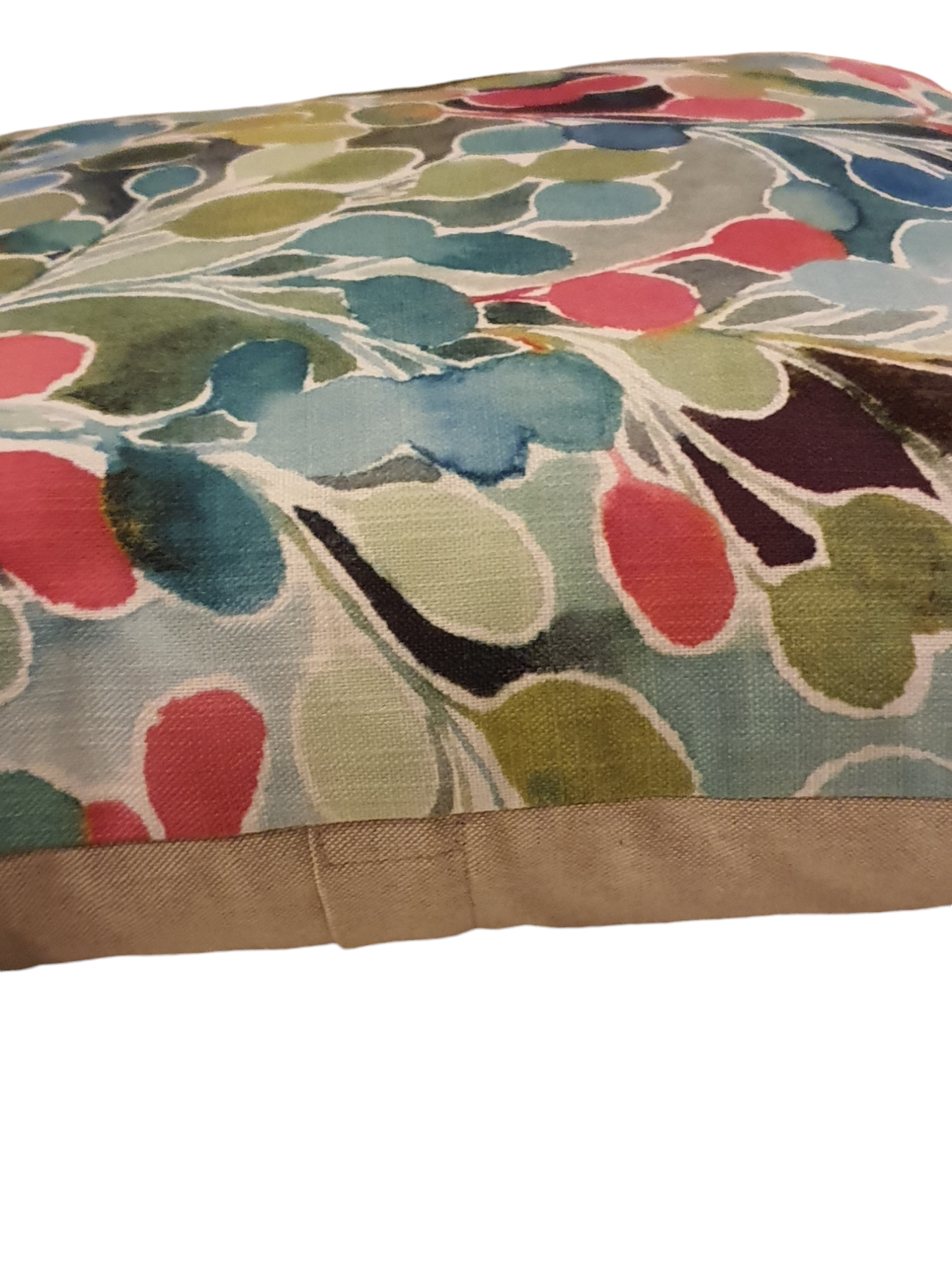 Handmade Mardi Gras Multicolour Fabric Zipped Cushion Cover