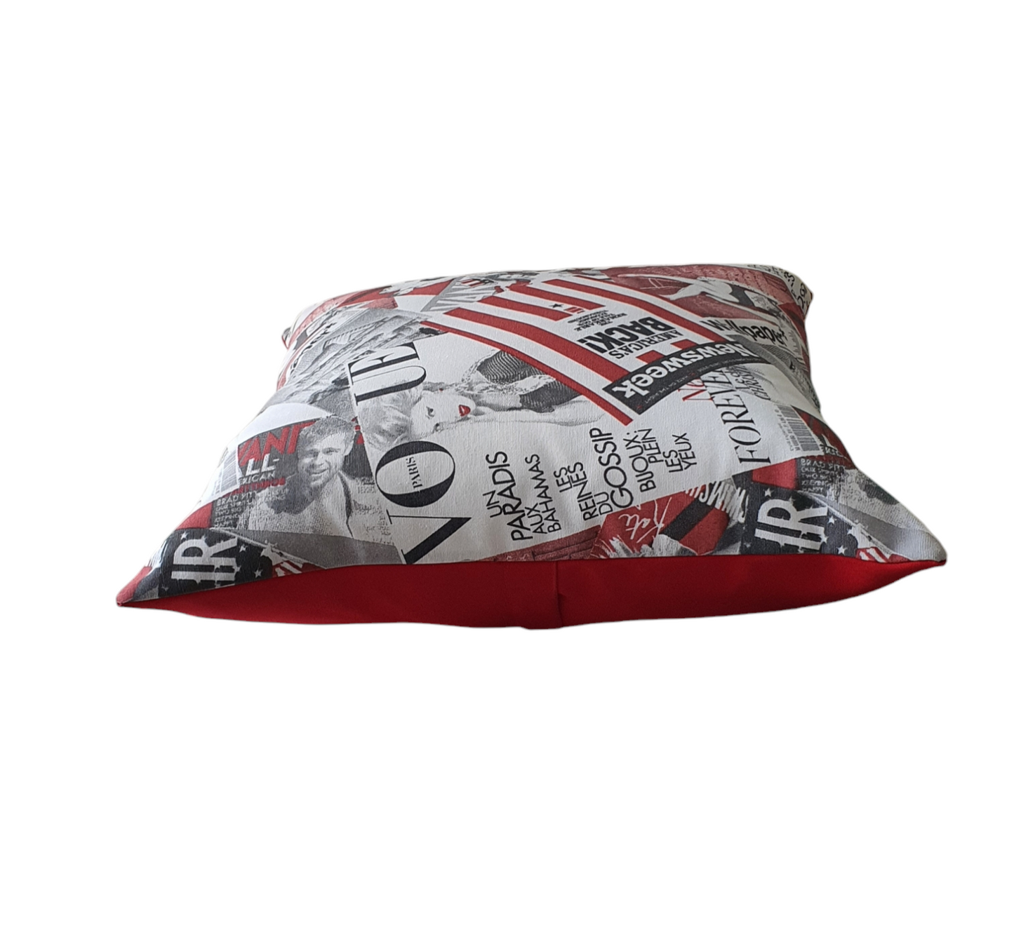Vogue Pop Art Fabric - Handmade Zipped Cushion Cover (17x17)