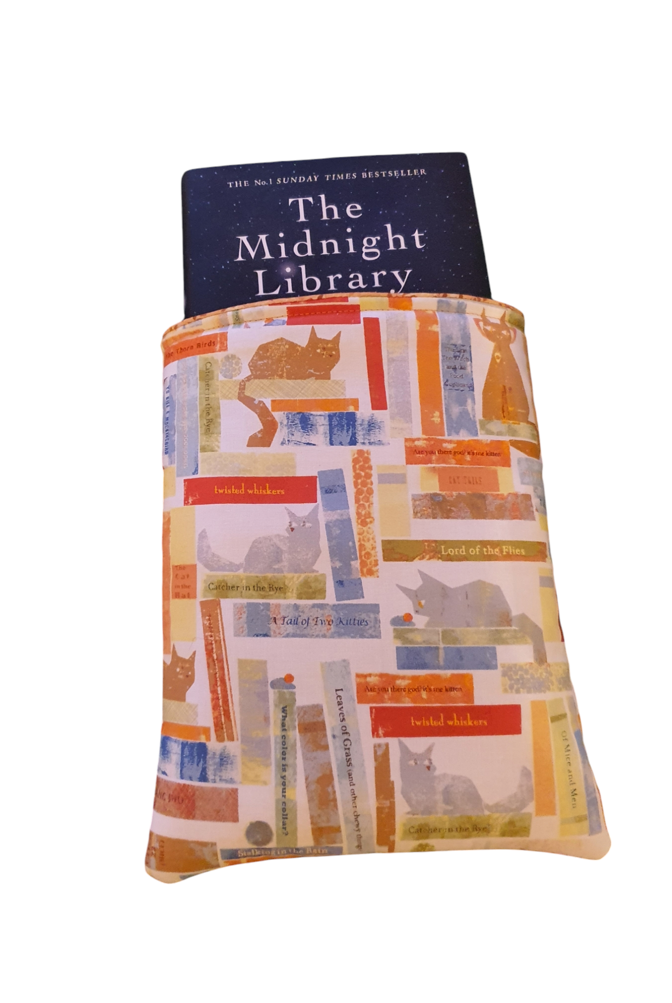Handmade Padded Book Pouch, Book Lovers Gift, Book Sleeve, Book Cover, Book Protector, Book Bag