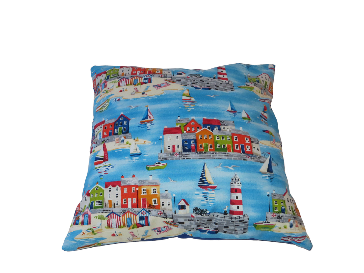 Beside the Sea Harbour - Handmade Cushion Cover (17x17)