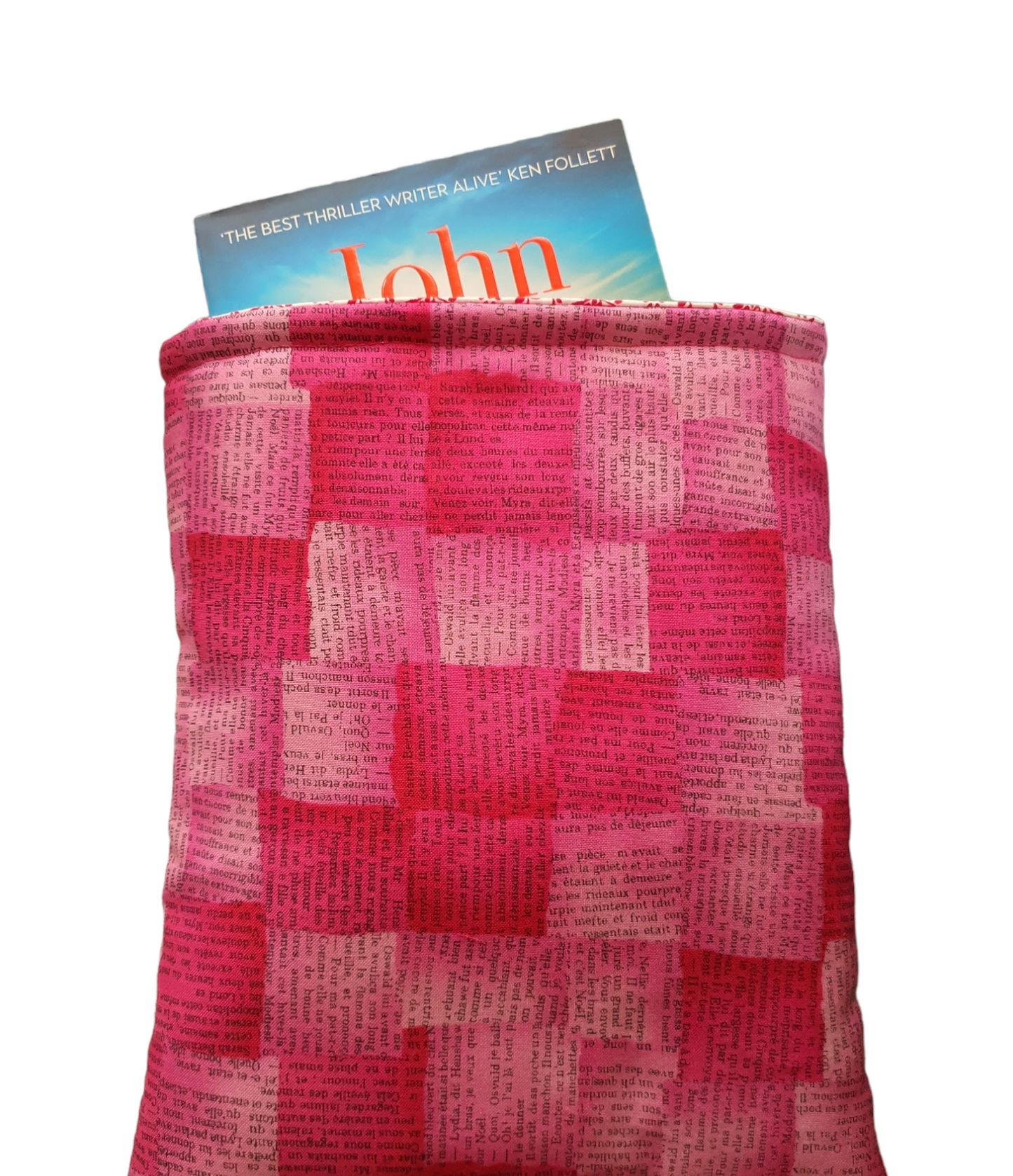 Padded Pink Book Sleeve - Book Pouch and Protector for Book Lovers, Book Worms, and an Ideal Book Gift