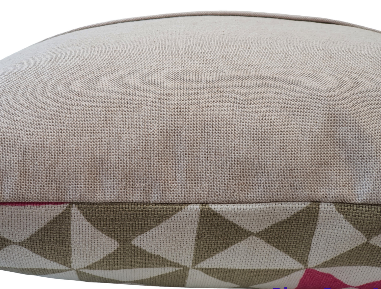 Geometric Pink - Handmade Zipped Cushion Cover (17x17)