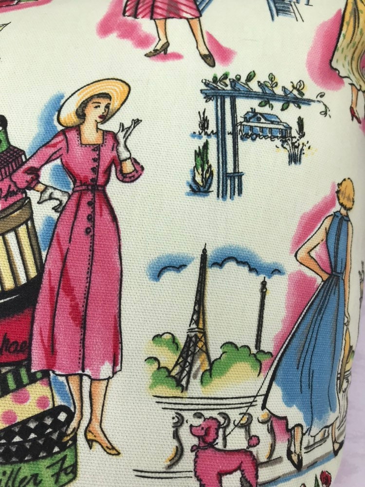 Spring in Paris Eiffel Tower - Handmade Zipped Cushion Cover (18x18) Ooh La La Paris