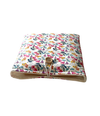 The padded Book Cover, Kindle e-Reader Pouch, is approximately 8.5 inches x 7 inches (22cms x 17.5cms) and, as well as protecting books from wear and tear whilst being carried on the go, would also offer protection for a Kindle e-Reader but check the measurement of the device prior to placing an order.  Note the book in the photo is not included and is for illustrative purposes only.