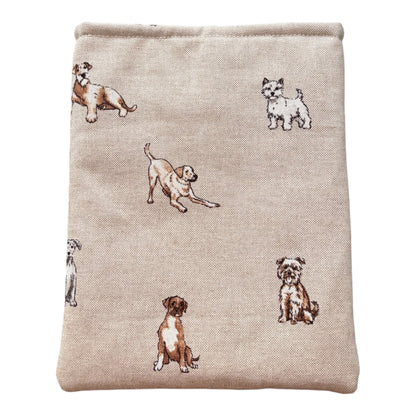 The back of the handmade Book Pouch which is the same fabric as used on the front of the Book Pouch.