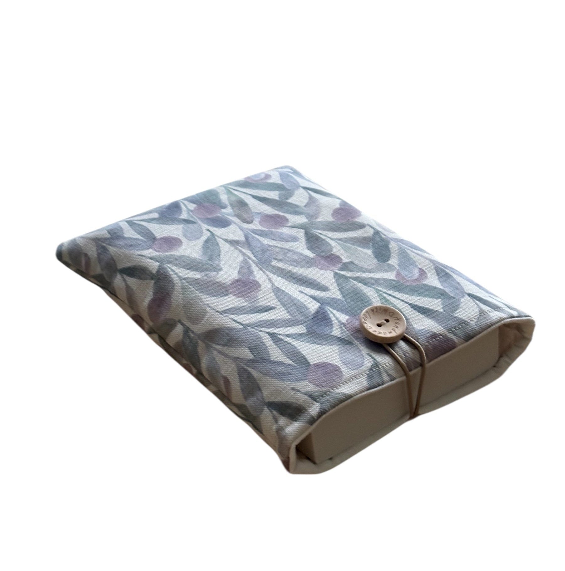 The padded Book Pouch is approximately 22cms x 17.5cms and as well as protecting books would also offer protection for a Kindle, e-Reader but check the measurement of the device prior to placing an order.  The book in the photo is not included and is for illustrative purposes only.