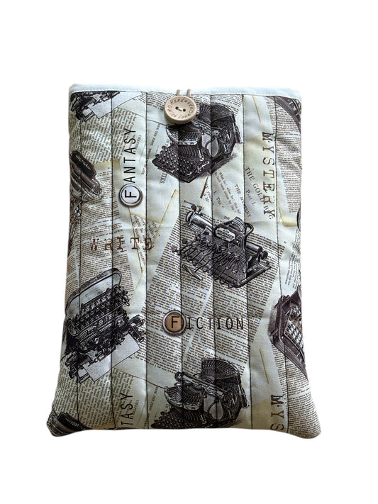 The handmade Book Cover is approximately 24cms x 18.5ms and would also offer protection for a Kindle, e-Reader but check the measurement of the device prior to placing an order.