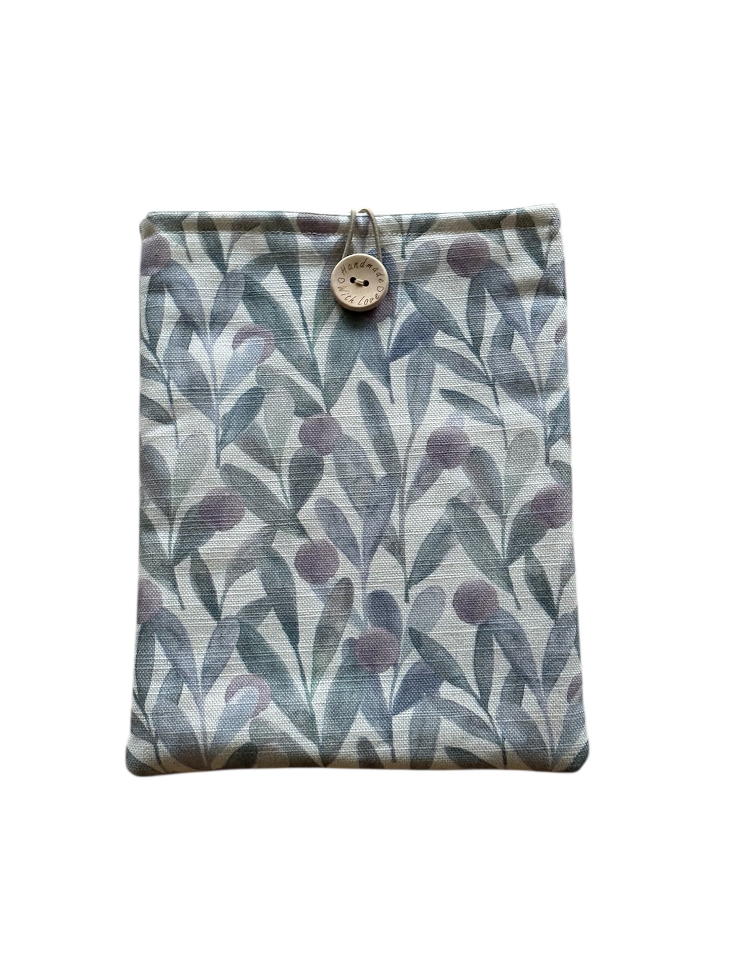 Handmade Padded Katsura Violet Voyage Maison Fabric Book Pouch, Book Lovers Gift, Kindle