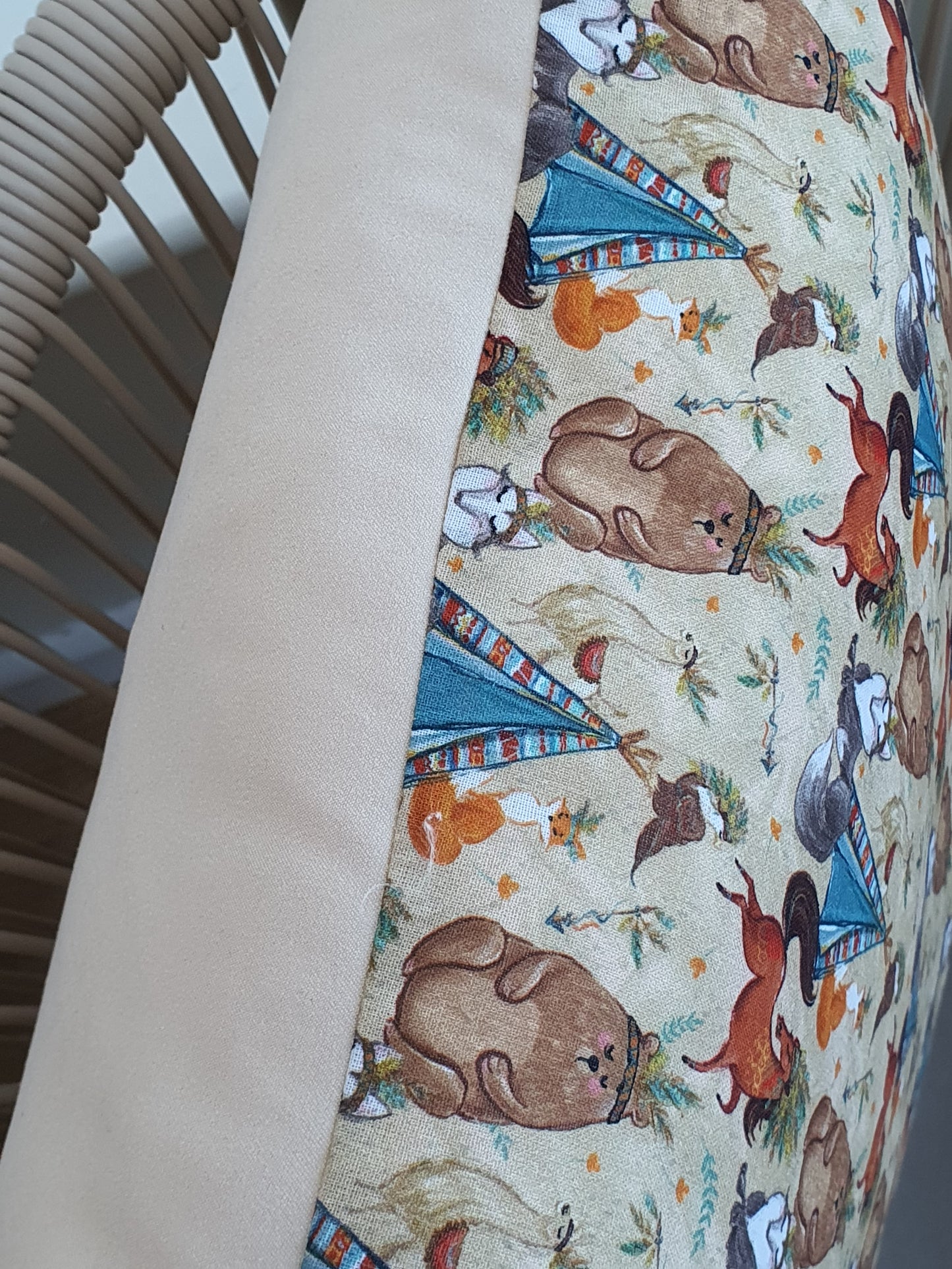Woodland Animals - Handmade Zipped Cushion Cover (18"x18")