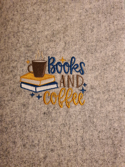 Handmade Embroidered Padded Book Pouch, Book Lovers Gift, Book Sleeve, Kindle Cover, Tablet, e-Reader, Book Cover