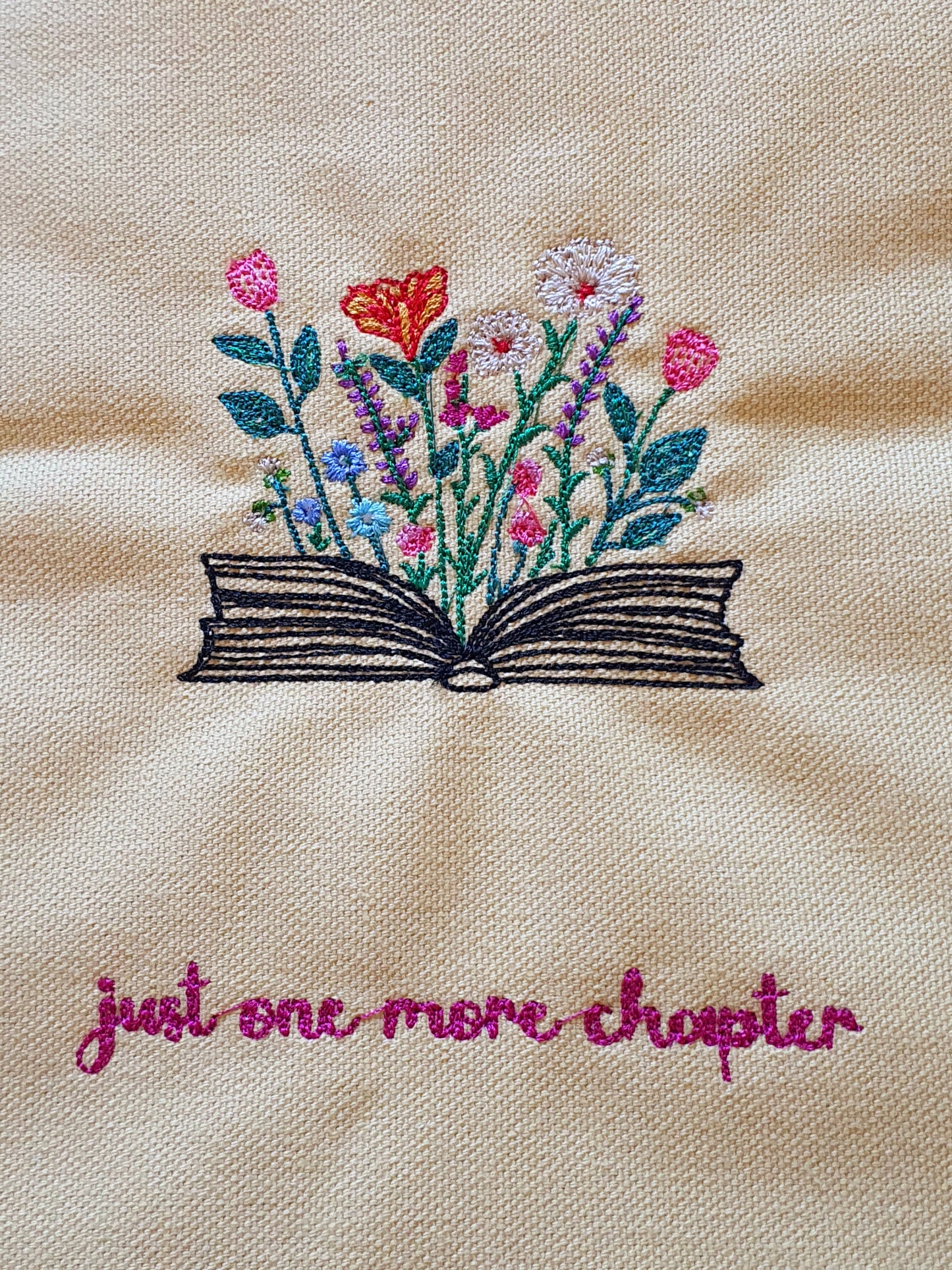 Handmade Embroidered Padded Book Pouch, Book Lovers Gift, Bookworm Gift, Book Accessory, Book Bag, Book Protector
