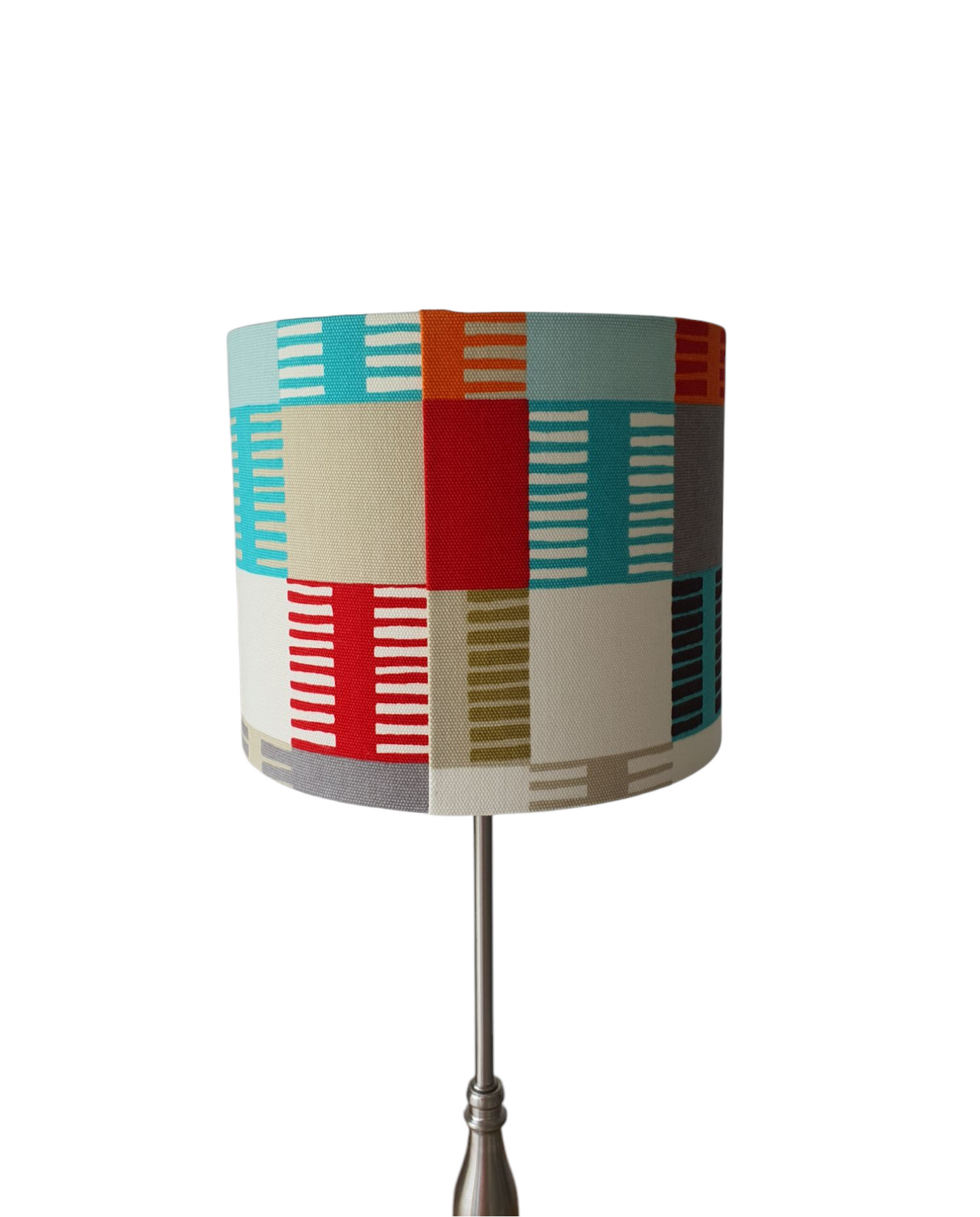 A view of the back of the handmade lampshade which shows the join of the seam.