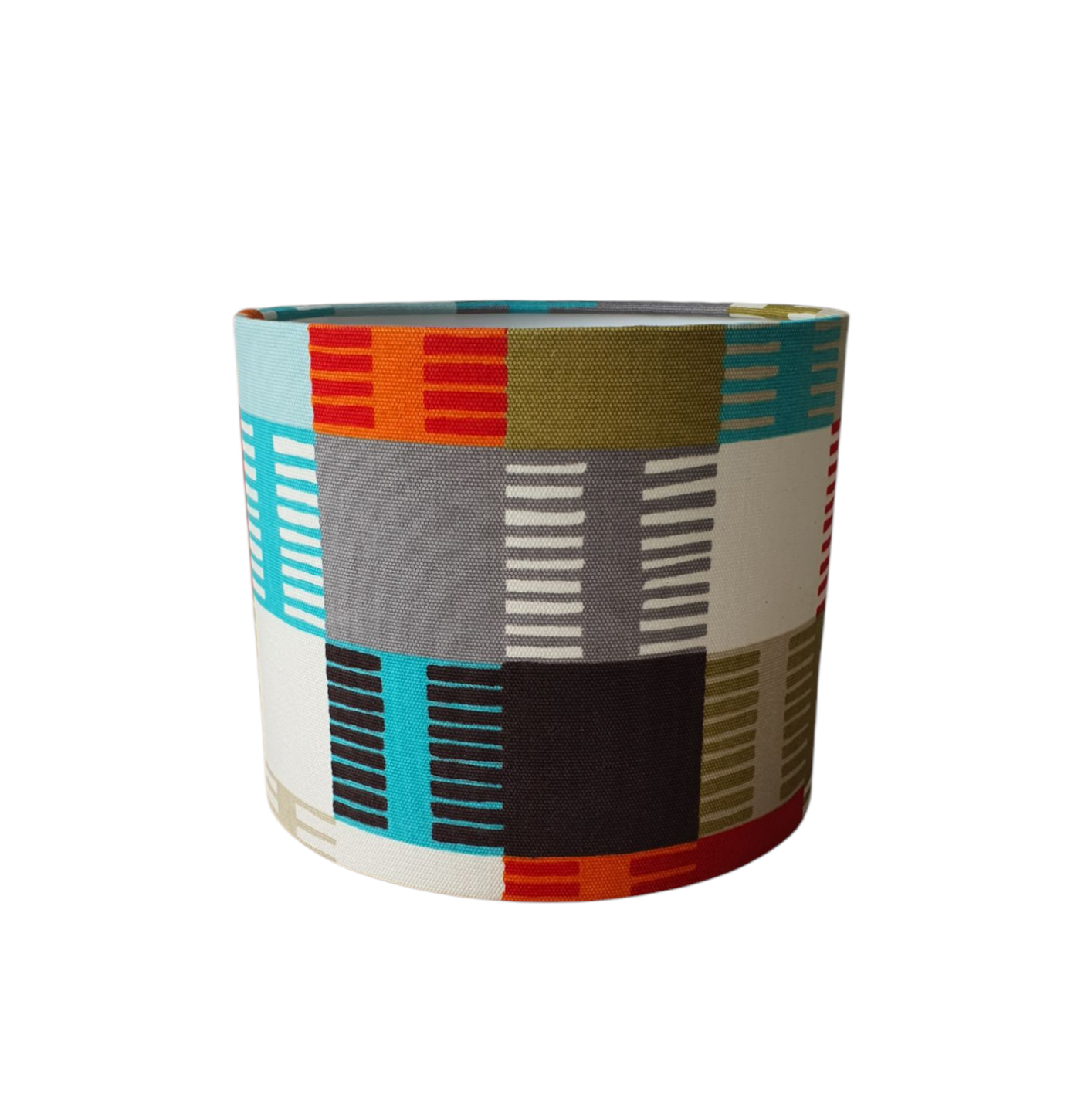 Another angle of the handmade 25cms drum lampshade.