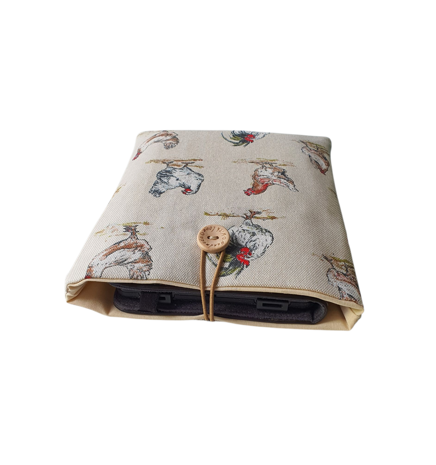 The handmade padded Book Pouch will also offer protection for a Kindle but please check the measurements of your device prior to placing an order.  Please note the Kindle is not included and is for illustrative purposes only.