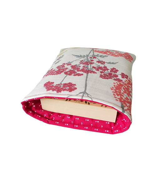 Handmade padded Book Pouch which is an ideal Book Lovers Gift to protect precious books from wear and tear whilst on the go.