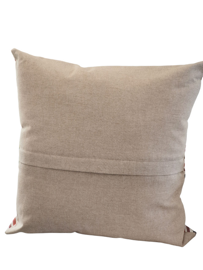 The reverse of the cushion cover which has an enclosed zip as can be seen in the photo.