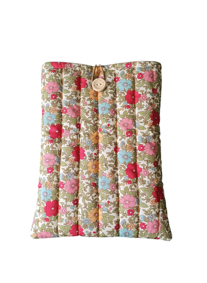 The handmade padded Book Pouch has also been quilted as can be seen in this photo.