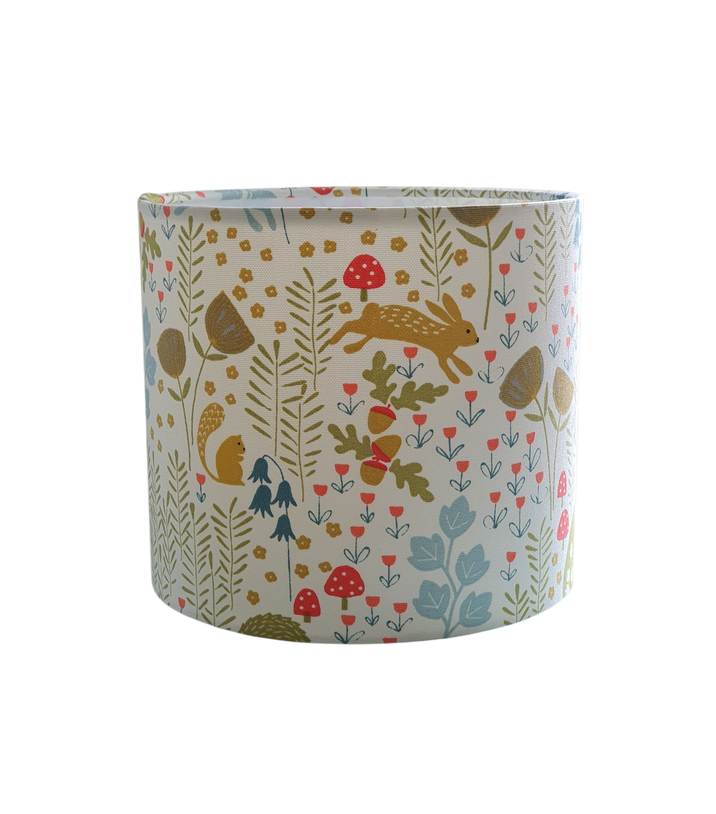 Another view of the fabric used for the 20cm drum shade. The 20cm drum lampshade is not suitable for a ceiling fitting due to the pattern direction.