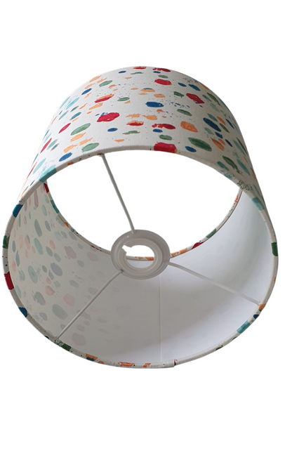 A view of the lampshade from the fitting at the base.