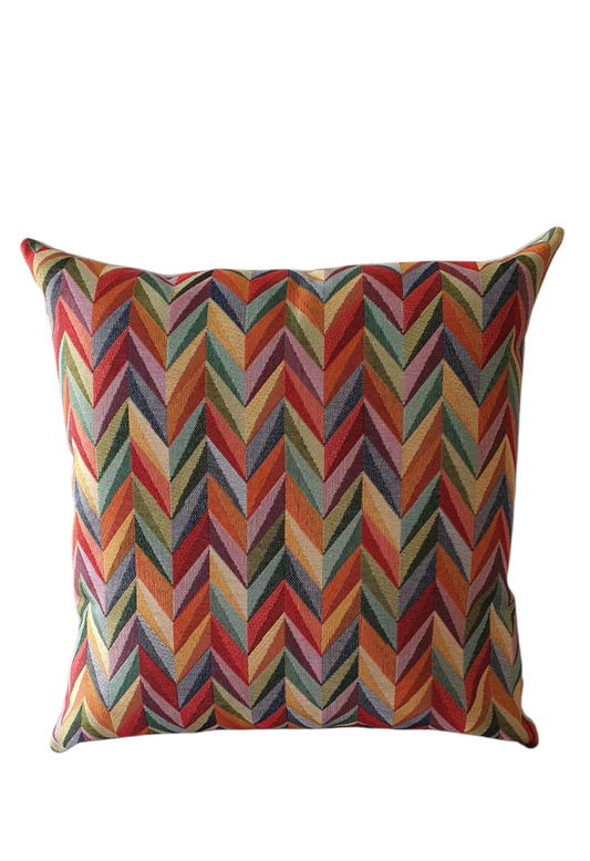 Handmade Chevron Tapestry Fabric Zipped Cushion Cover
