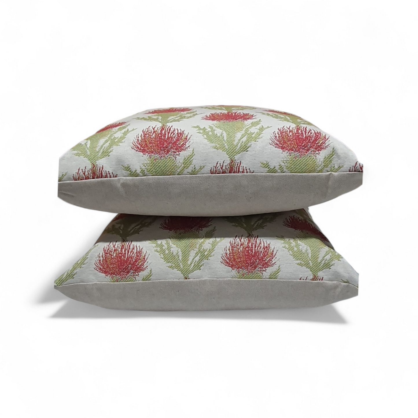 Handmade Zipped Cushion Cover, Thistle Pattern, Tapestry Fabric, Voyage Maison Fabric