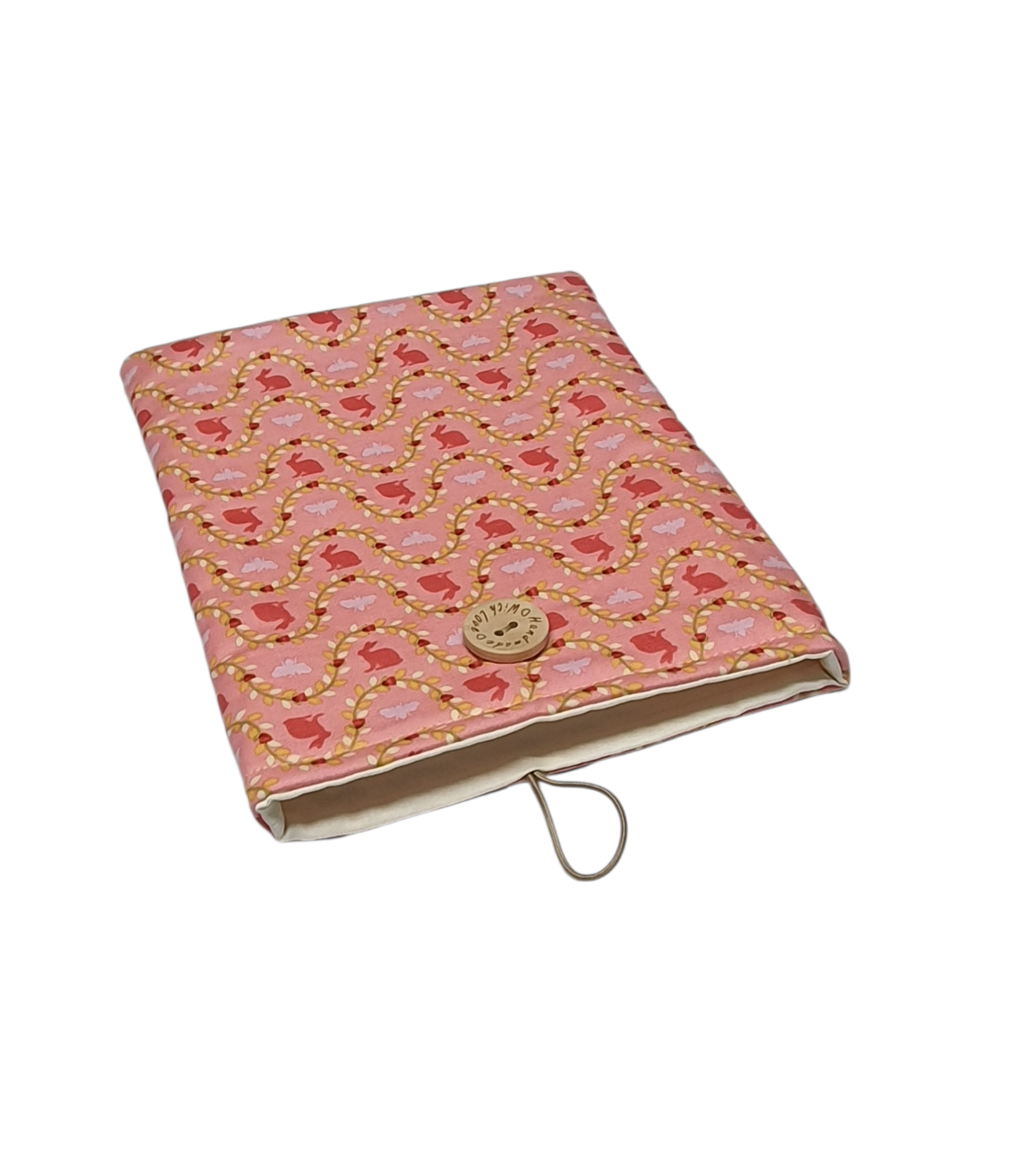 Handmade Padded Book Pouch, Book Lovers Gift, Kindle e-Reader Sleeve, Book Cover