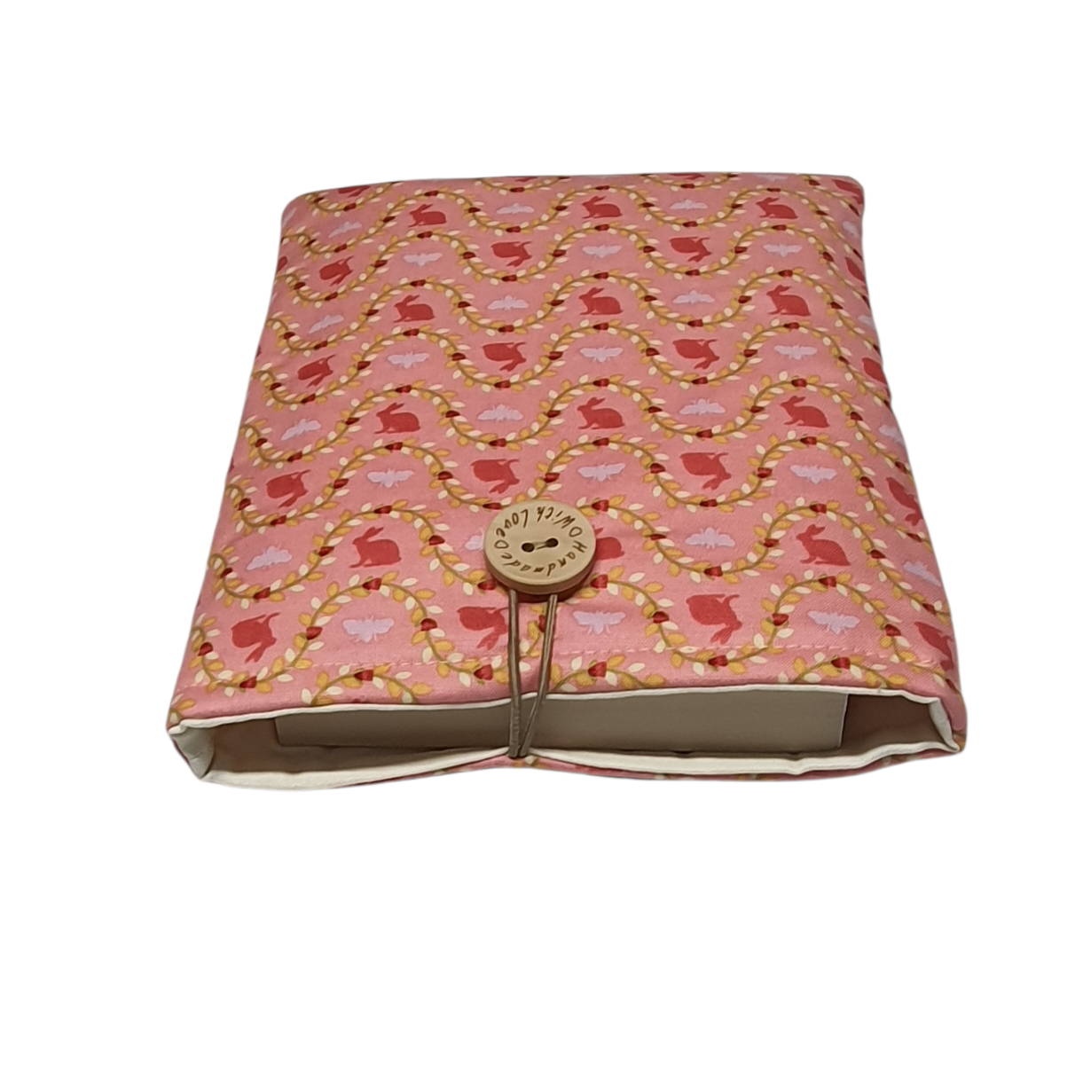 Handmade Padded Book Pouch, Book Lovers Gift, Kindle e-Reader Sleeve, Book Cover