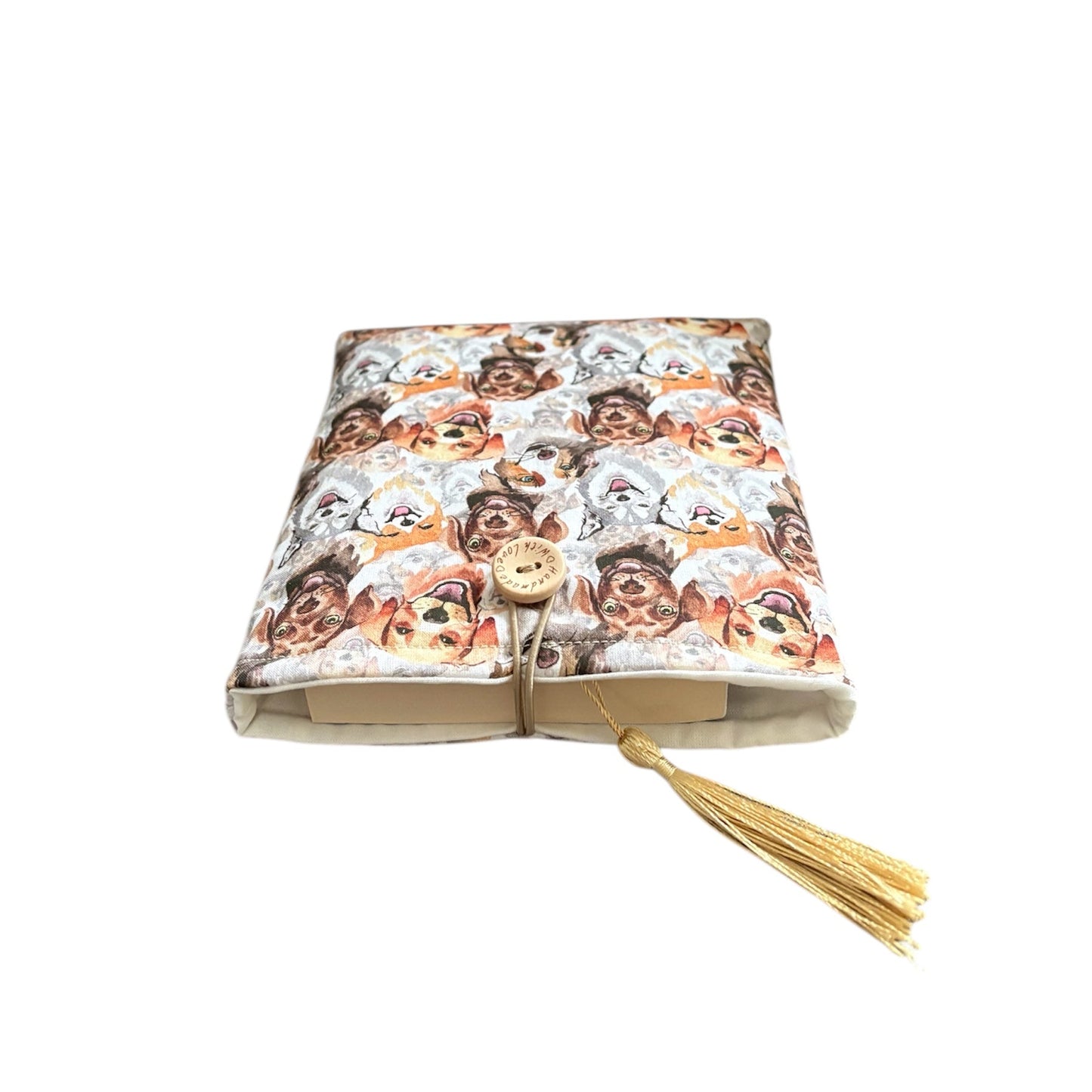 The padded pouch will protect small paperbacks from wear and tear whilst being carried on the go.  Please note the book and bookmark in the photo is not included and is for illustrative purposes only.