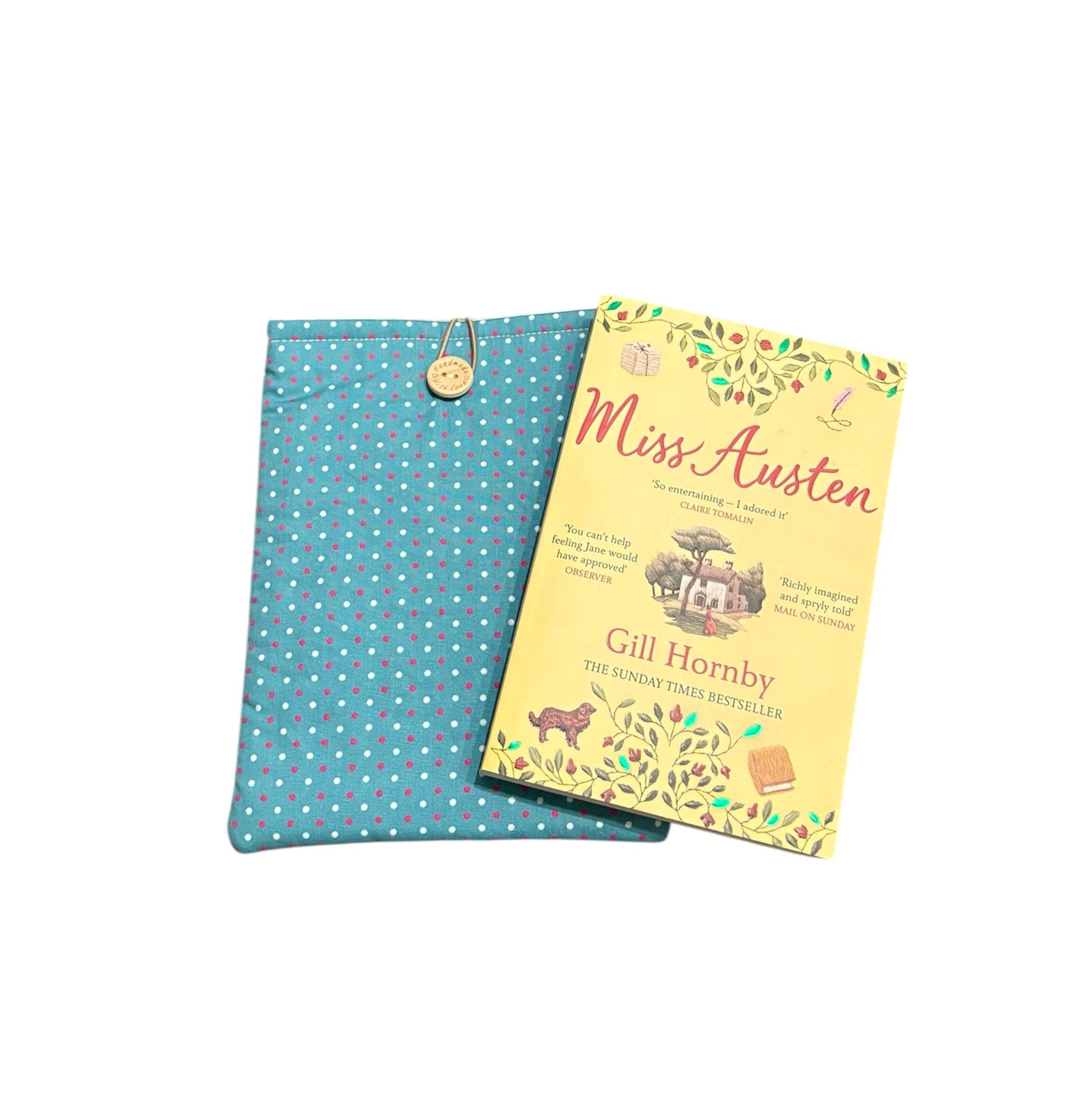 The Book Pouch is suitable for a small to standard size paperback but not the book is not included and is for illustrative purposes only.